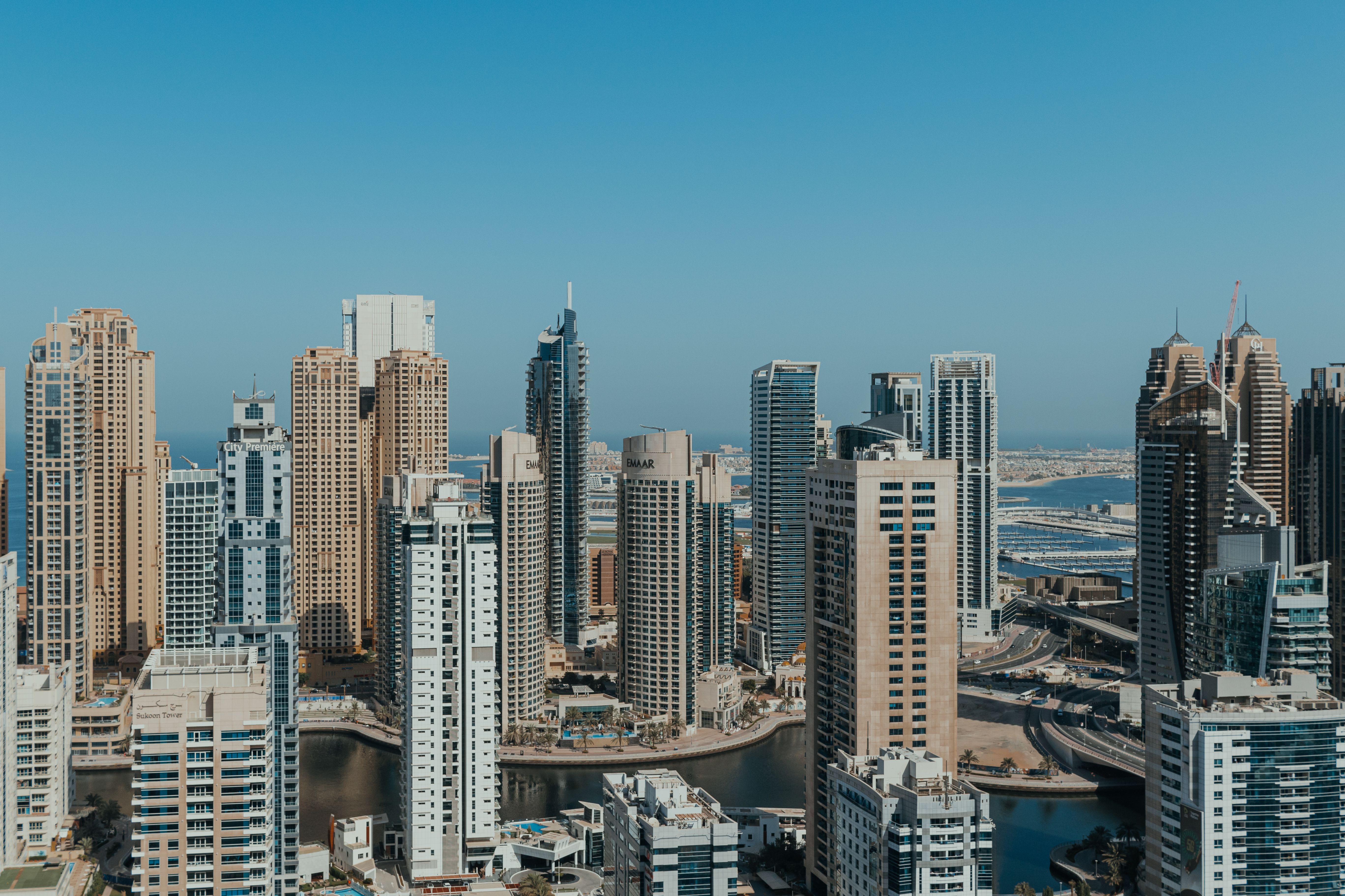 Dubai Skyline city skyline wallpaper, 5472x3648