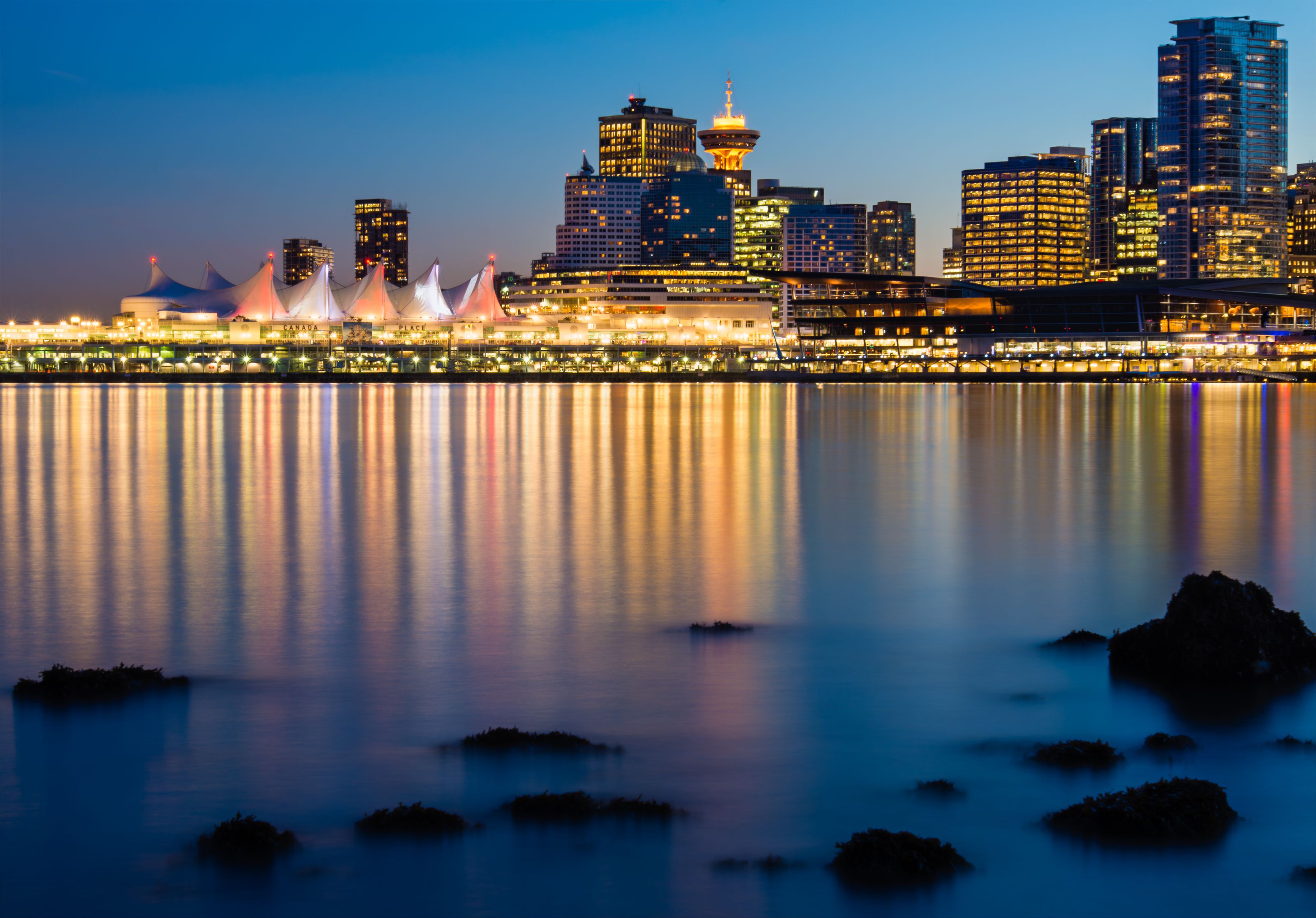 Vancouver, BC city skyline wallpaper, 3200x2231