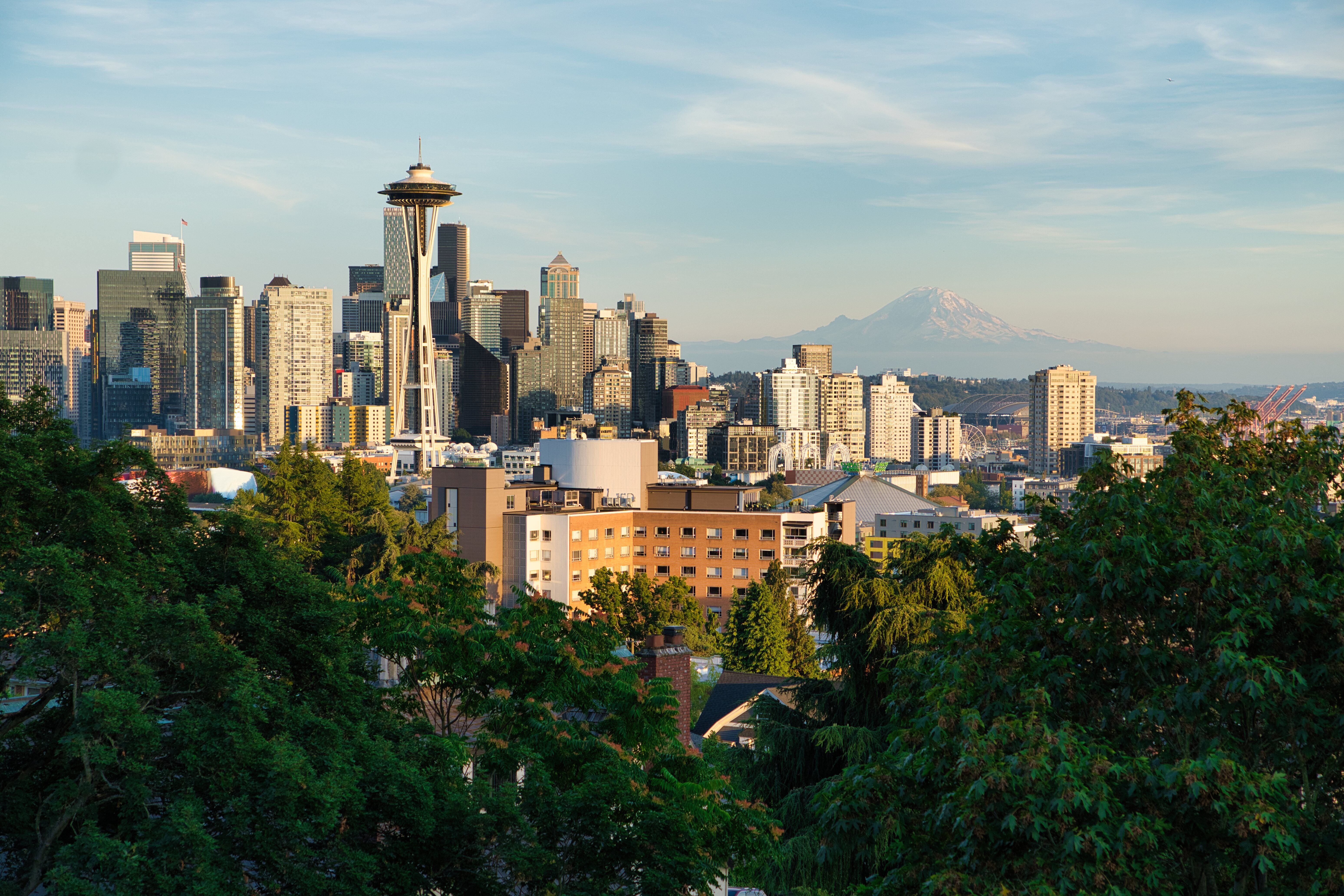 Seattle, WA city skyline wallpaper, 6192x4128
