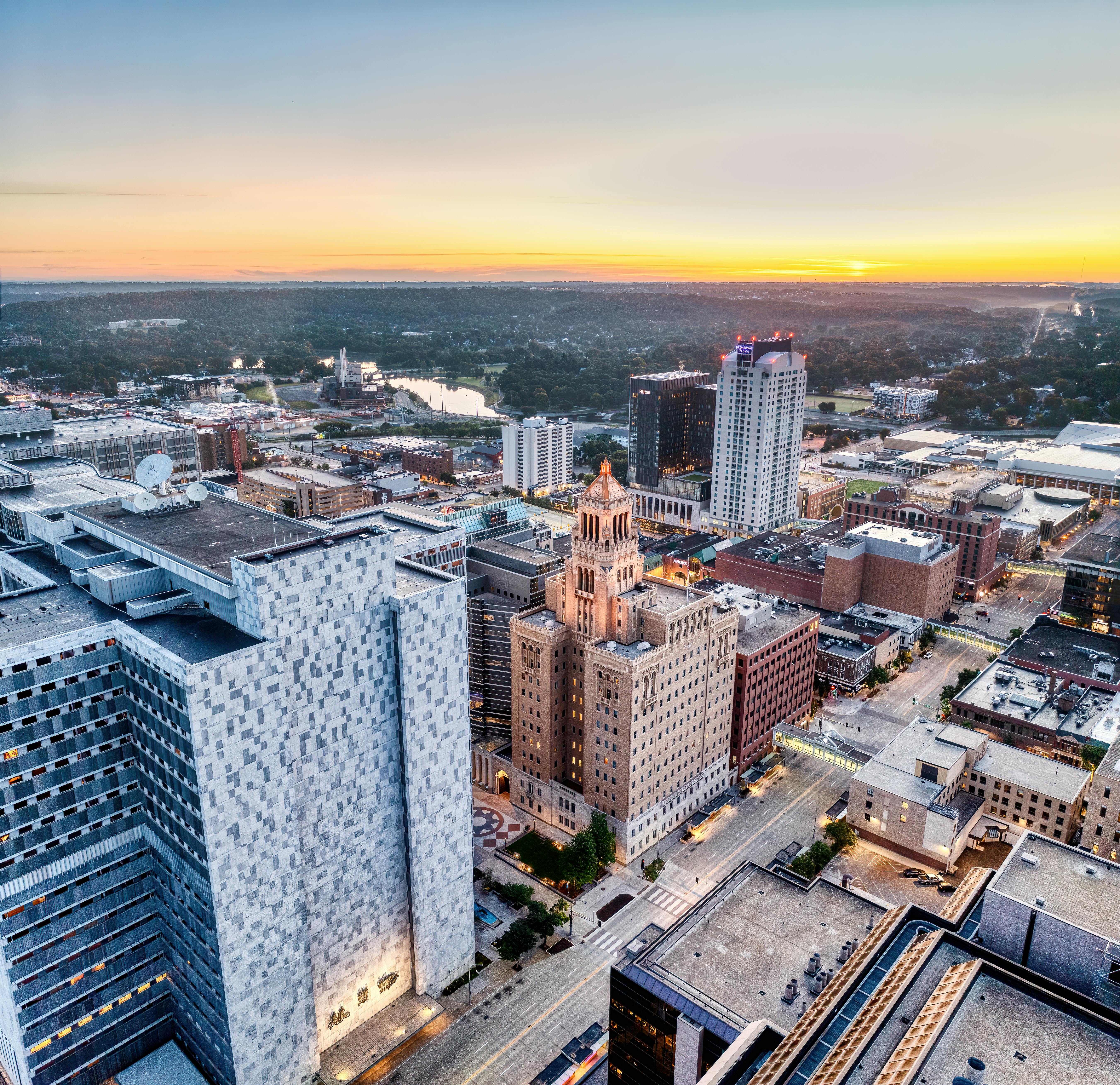 City Skyline Sunset city skyline wallpaper at sunset, 5405x5236