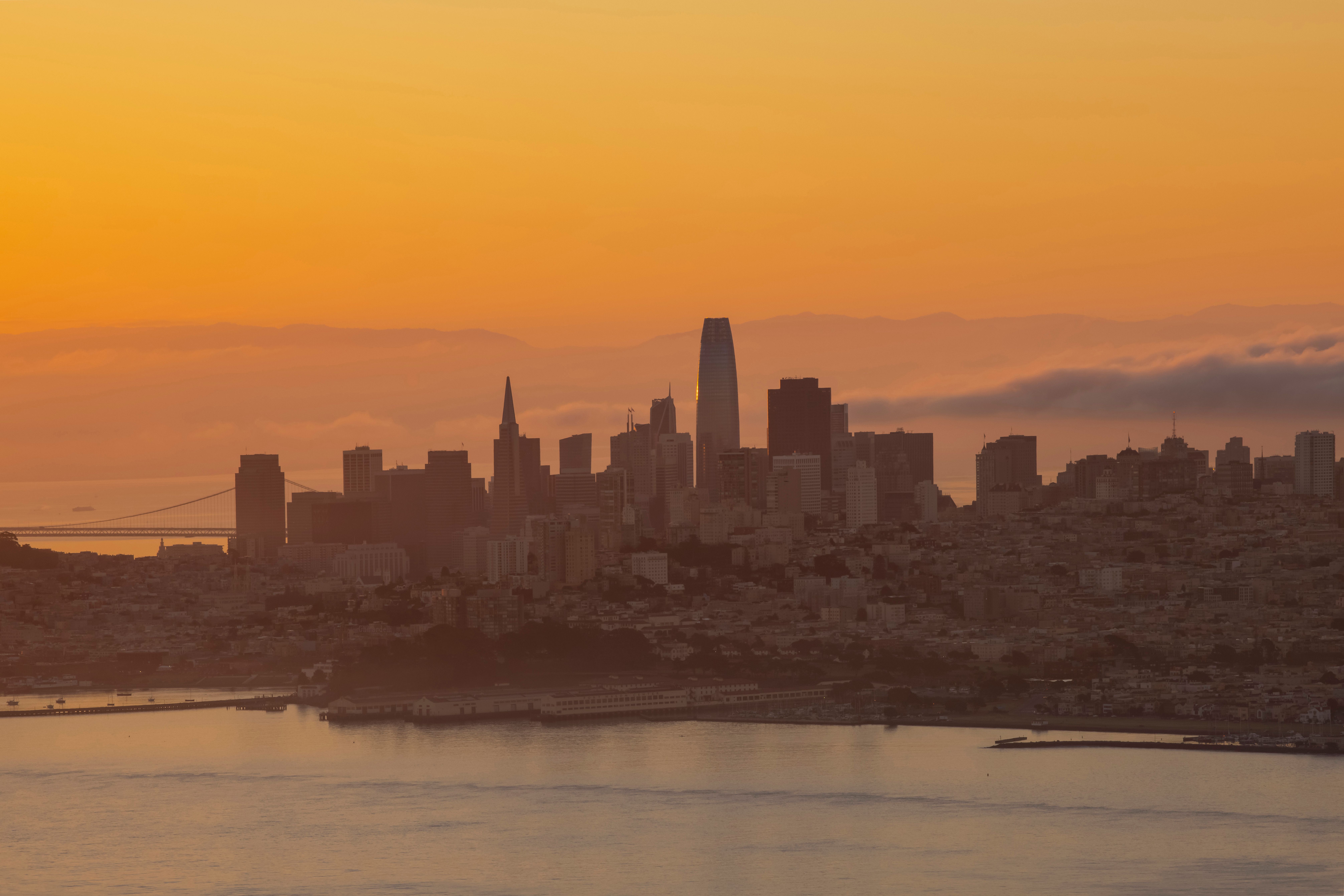 San Francisco, CA city skyline wallpaper, 8048x5368