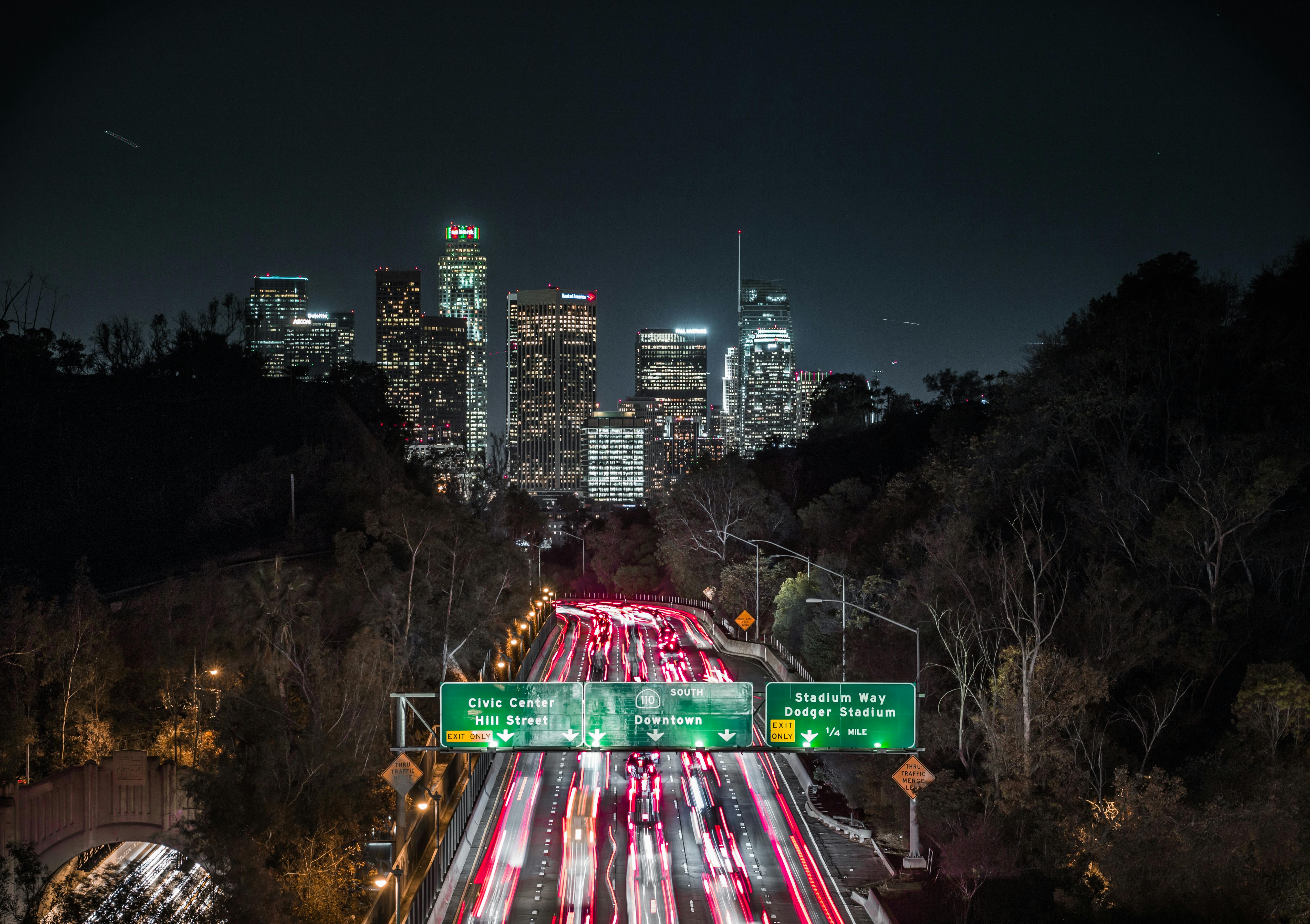 Los Angeles, CA city skyline wallpaper, 5114x3608