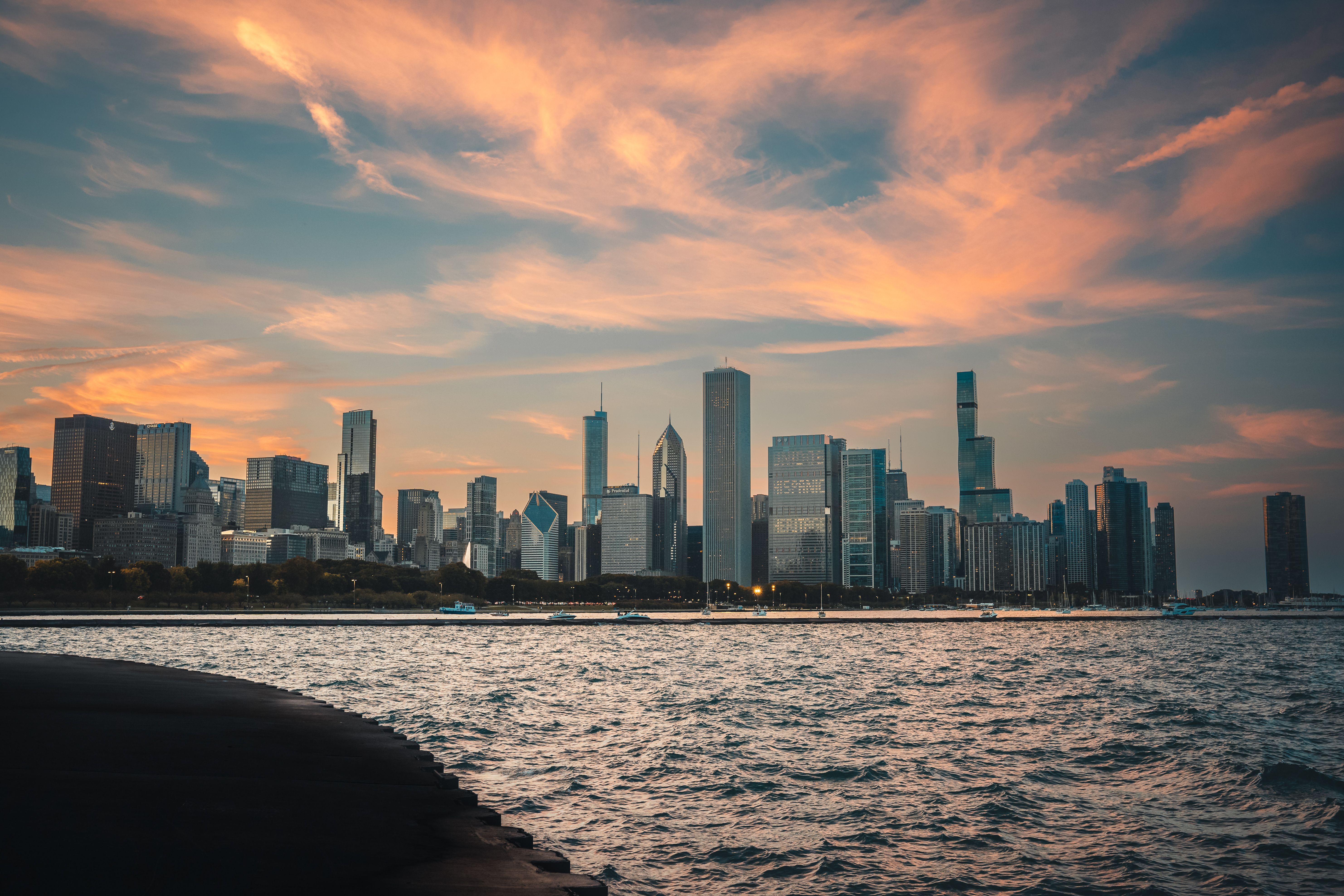 Chicago Skyline city skyline wallpaper, 5928x3952