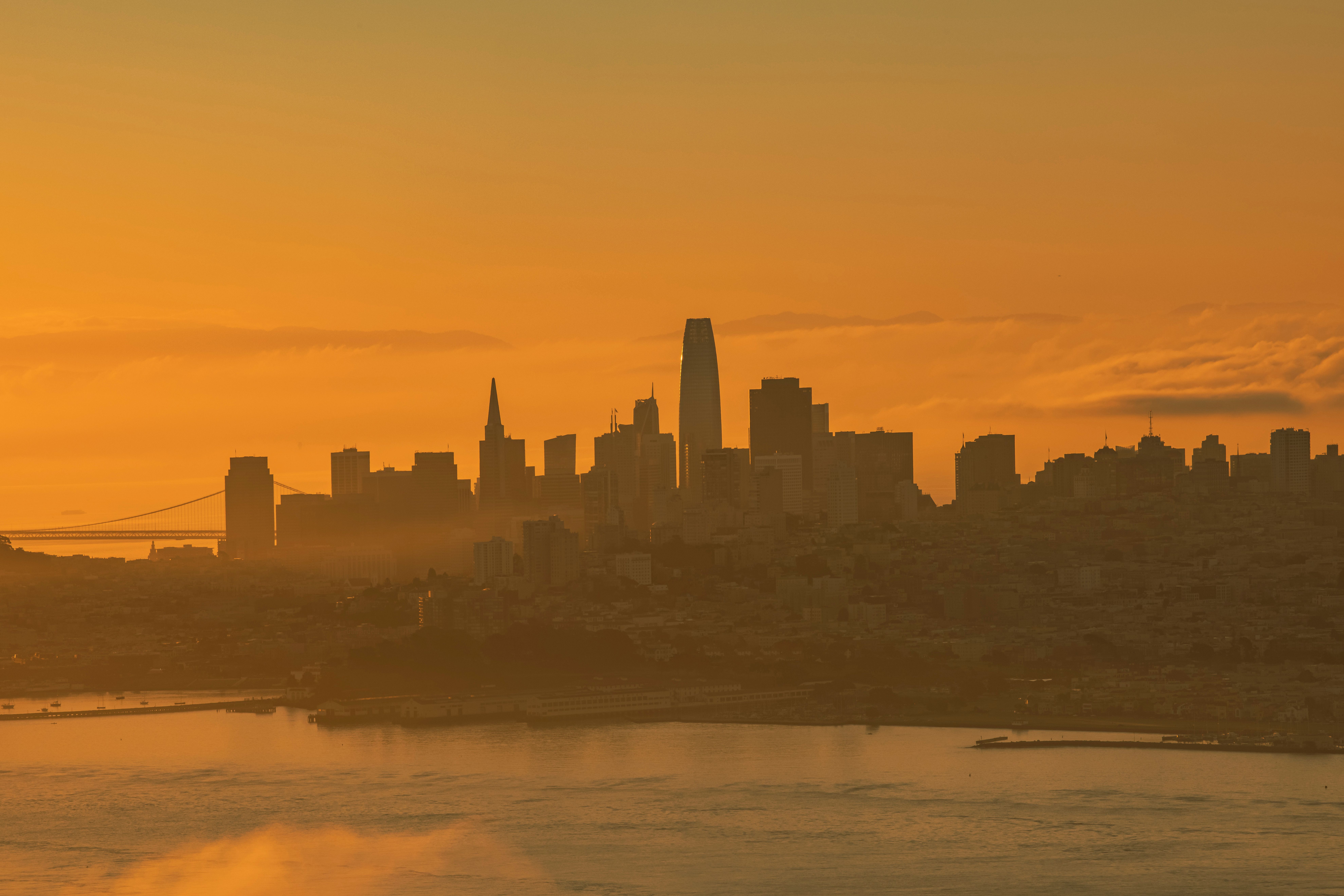 San Francisco, CA city skyline wallpaper, 7919x5282