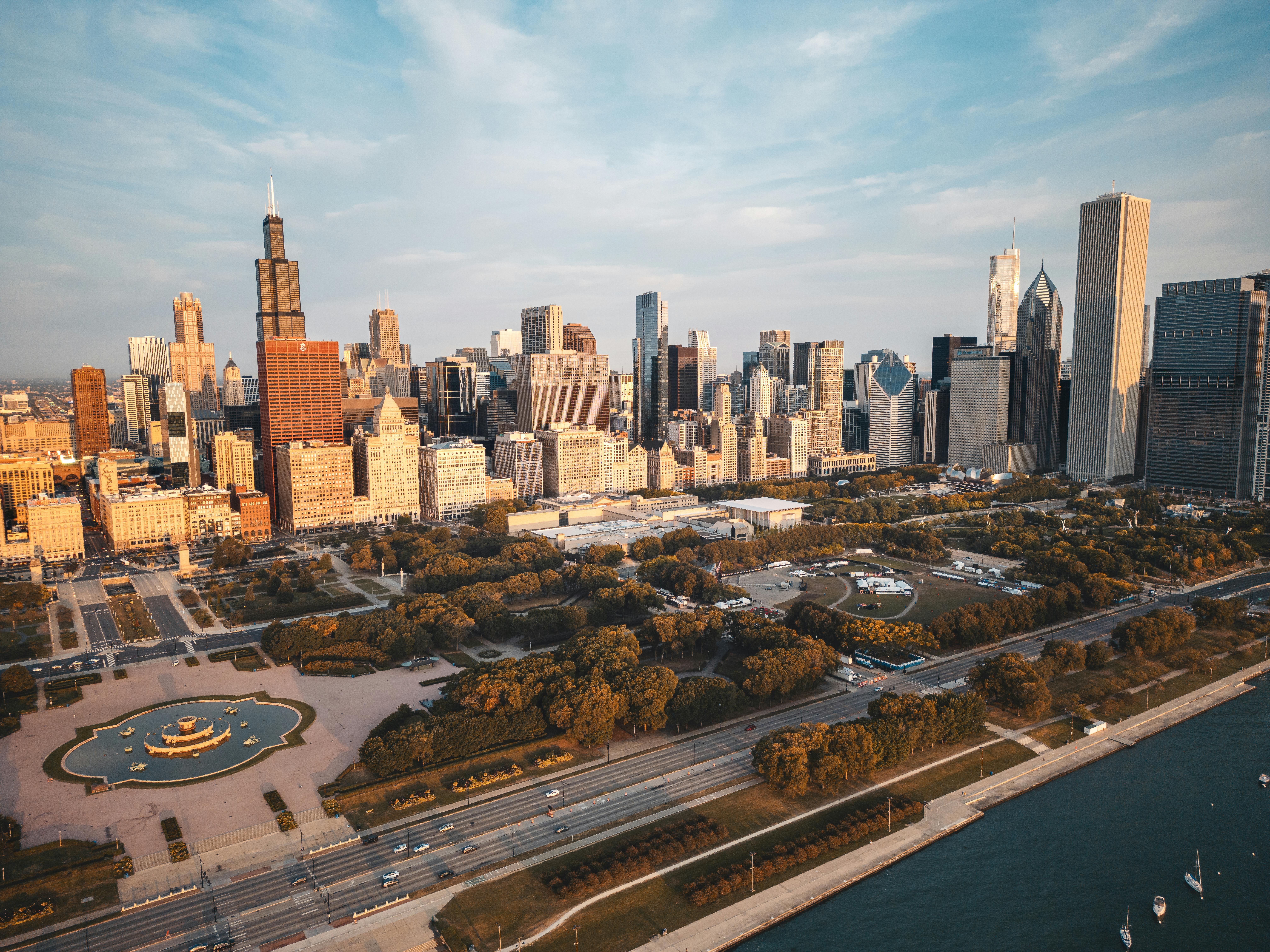Chicago Skyline city skyline wallpaper, 8064x6048