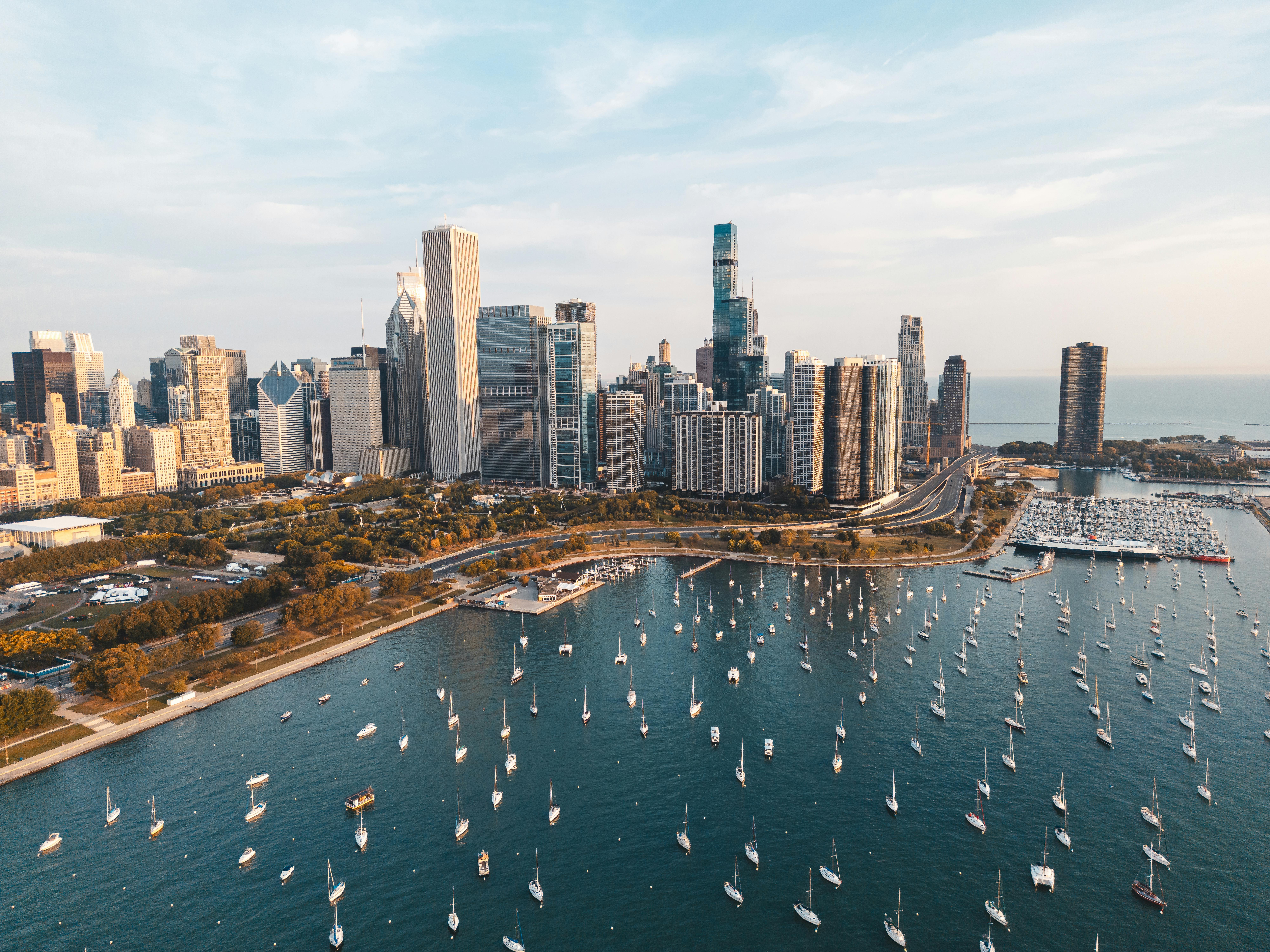 Chicago Skyline city skyline wallpaper, 8000x6000