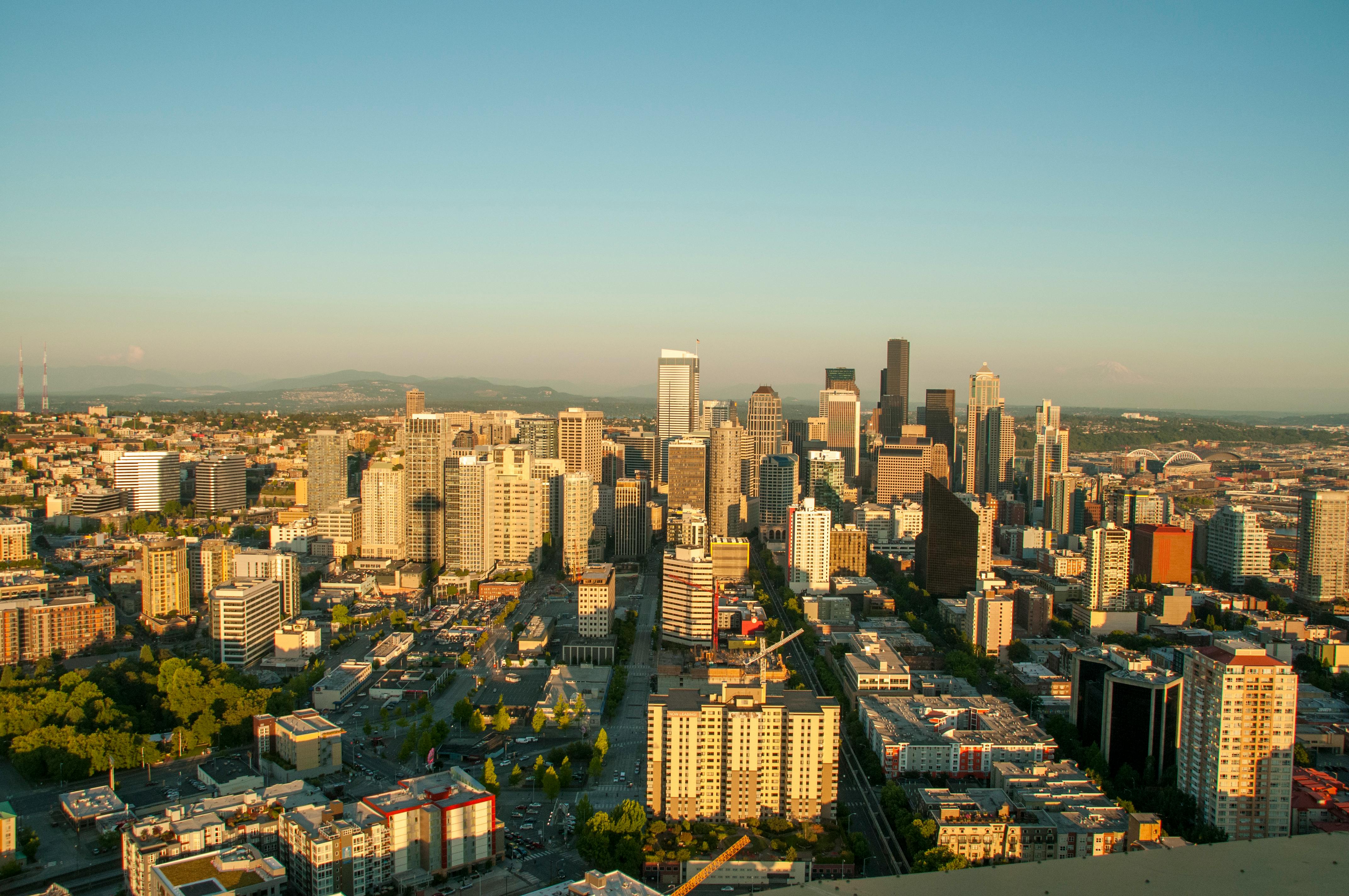 Seattle, WA city skyline wallpaper, 4288x2848