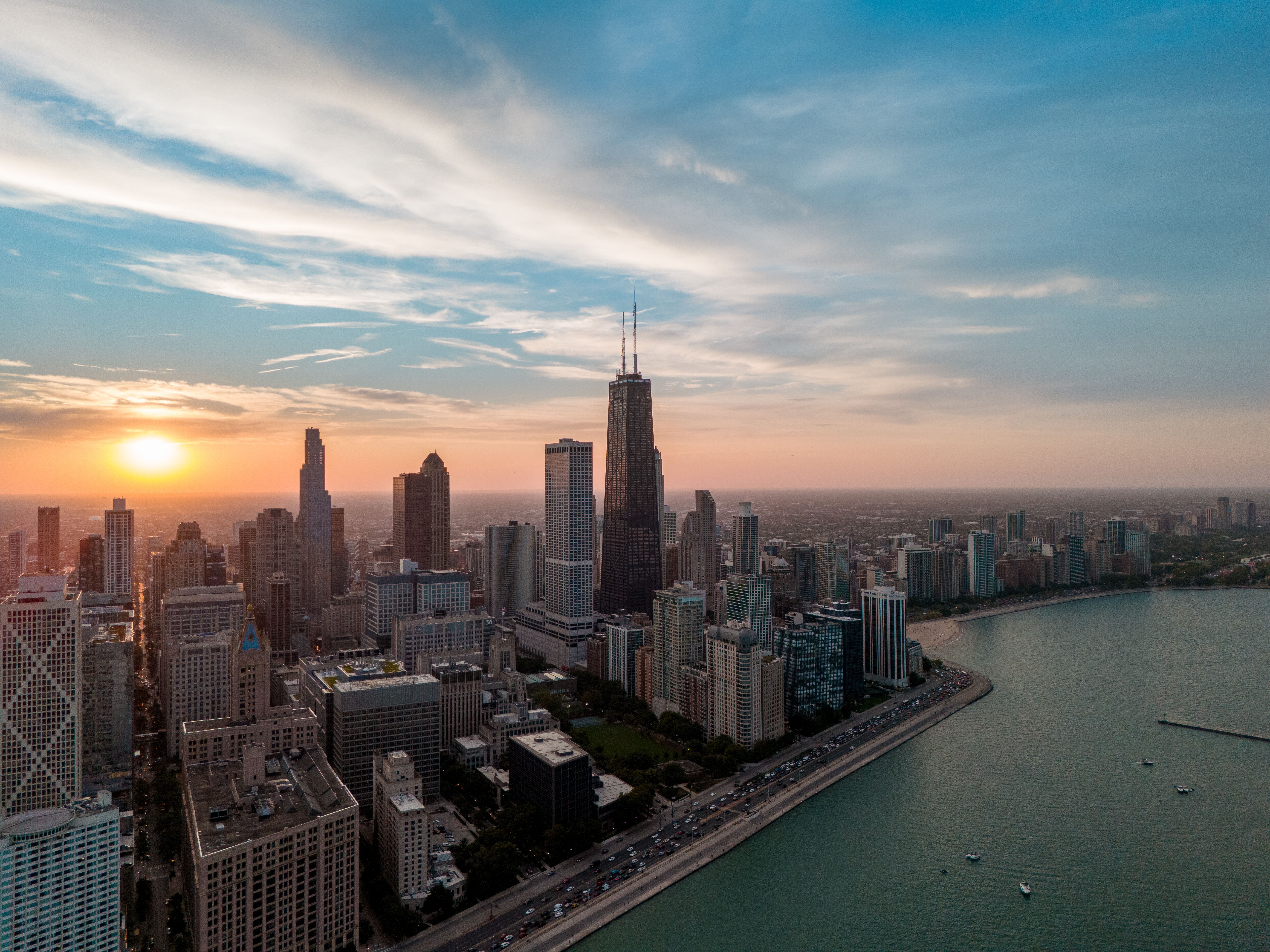 Chicago Skyline city skyline wallpaper, 8059x6044