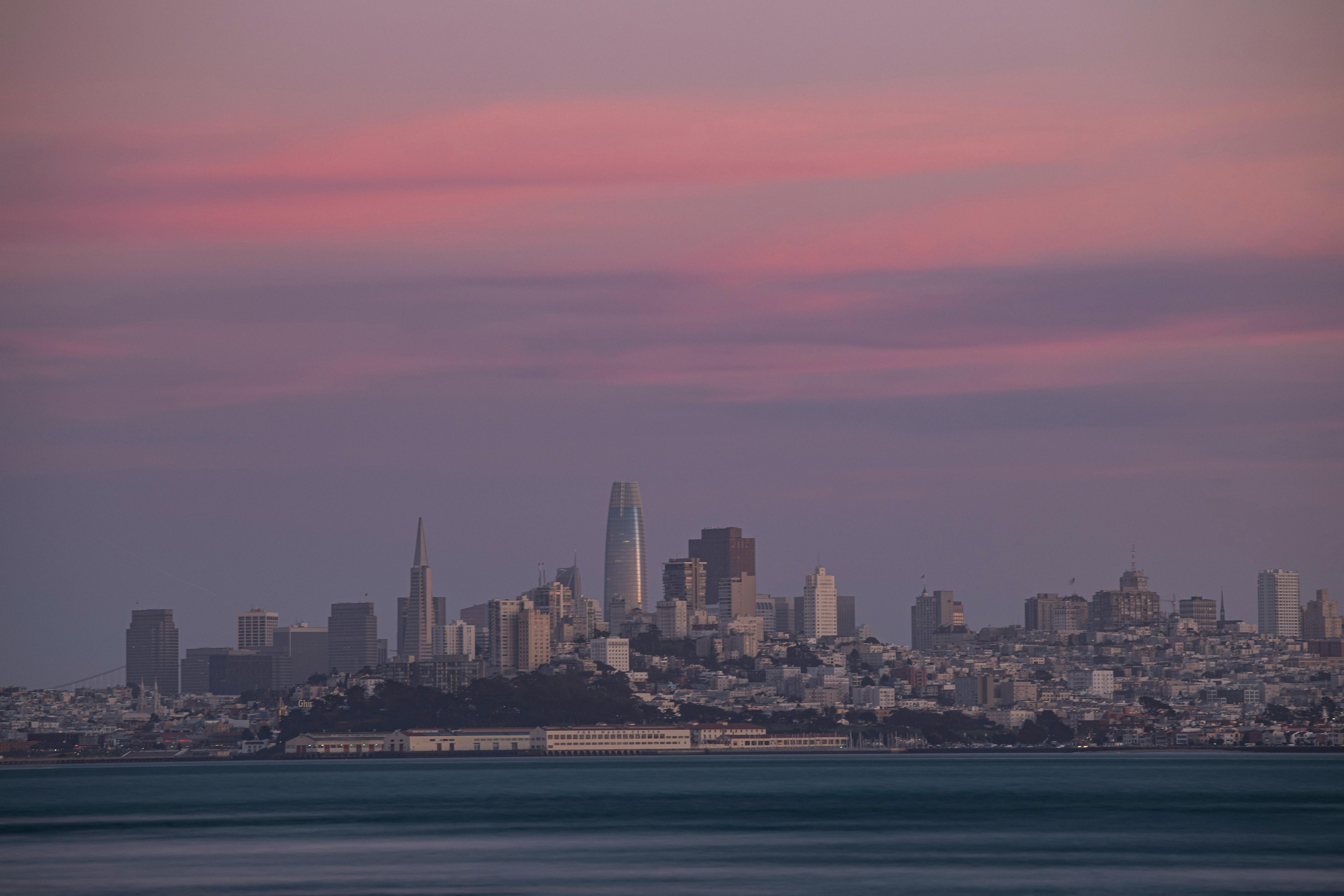 San Francisco, CA city skyline wallpaper, 6628x4422
