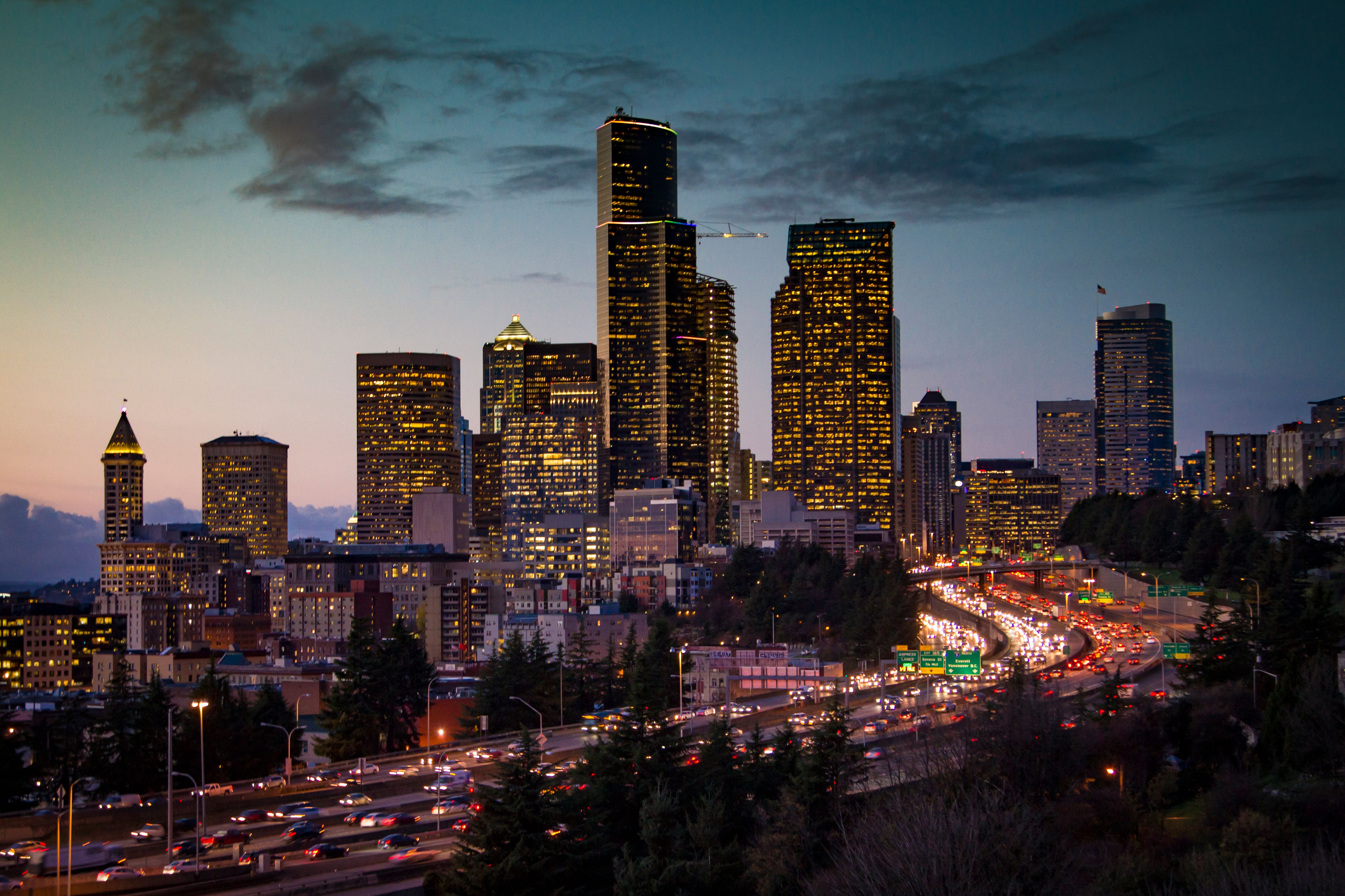 Seattle, WA city skyline wallpaper, 5091x3394