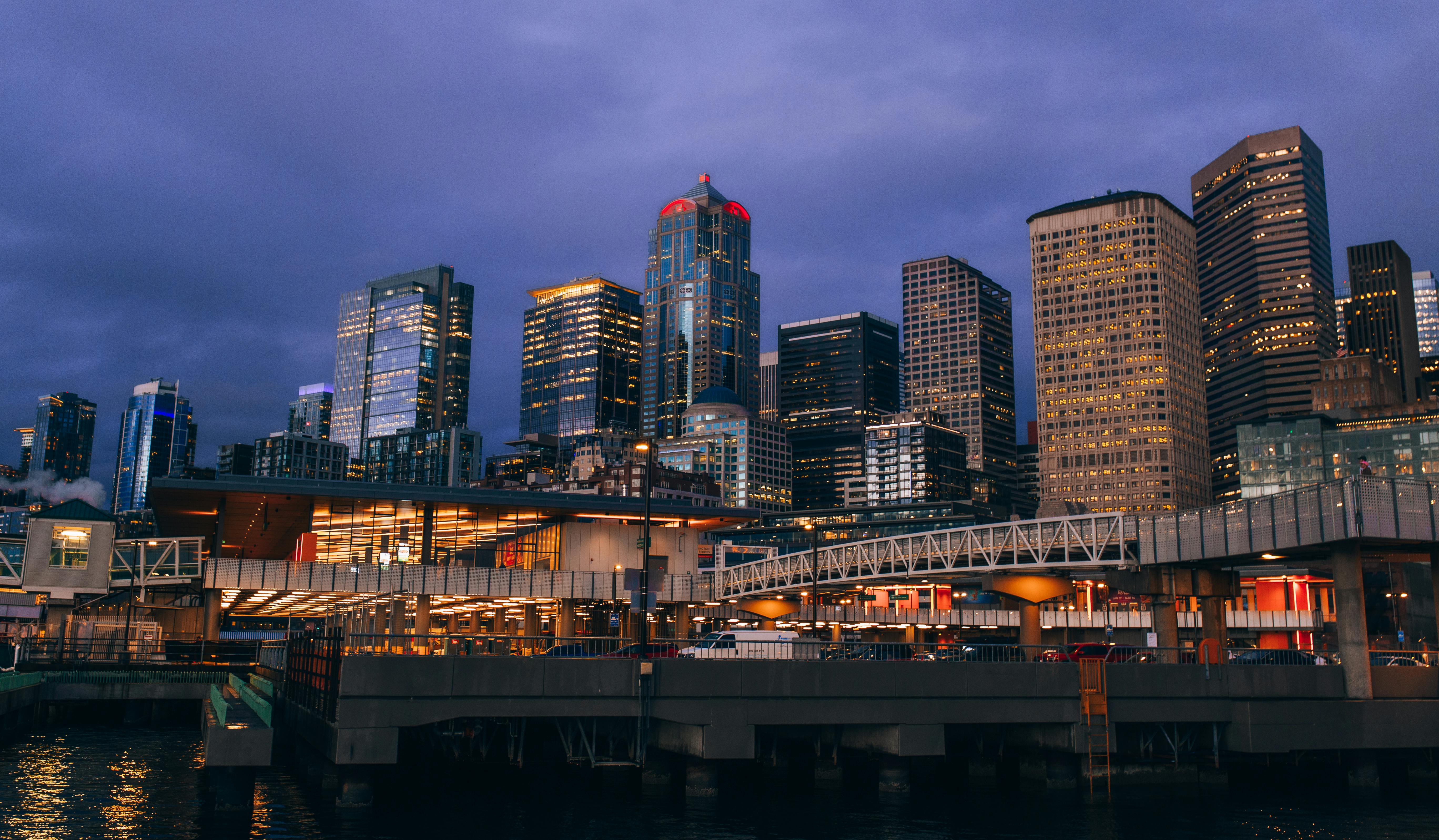 Seattle, WA city skyline wallpaper, 5472x3194