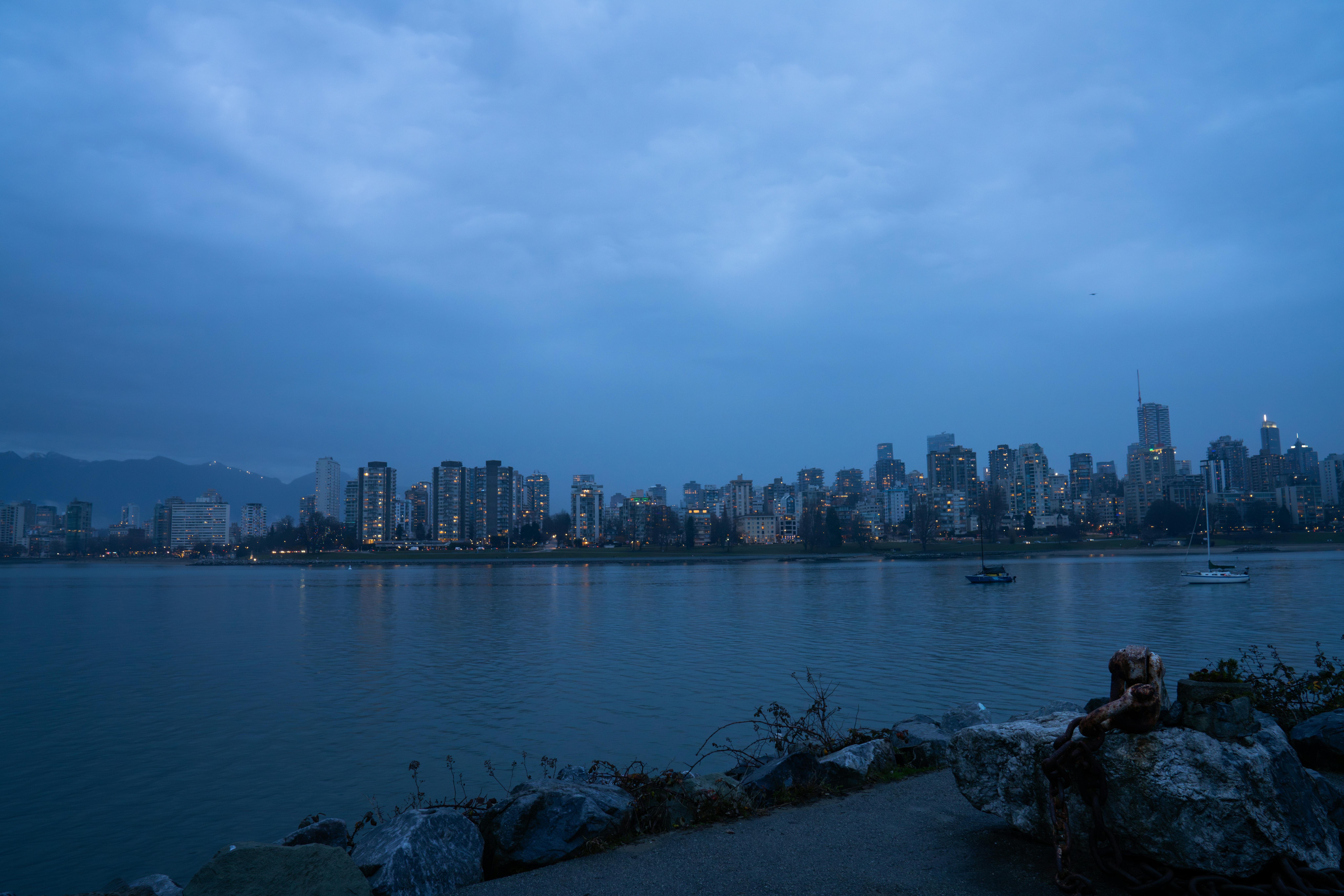 Vancouver, BC city skyline wallpaper, 8192x5461