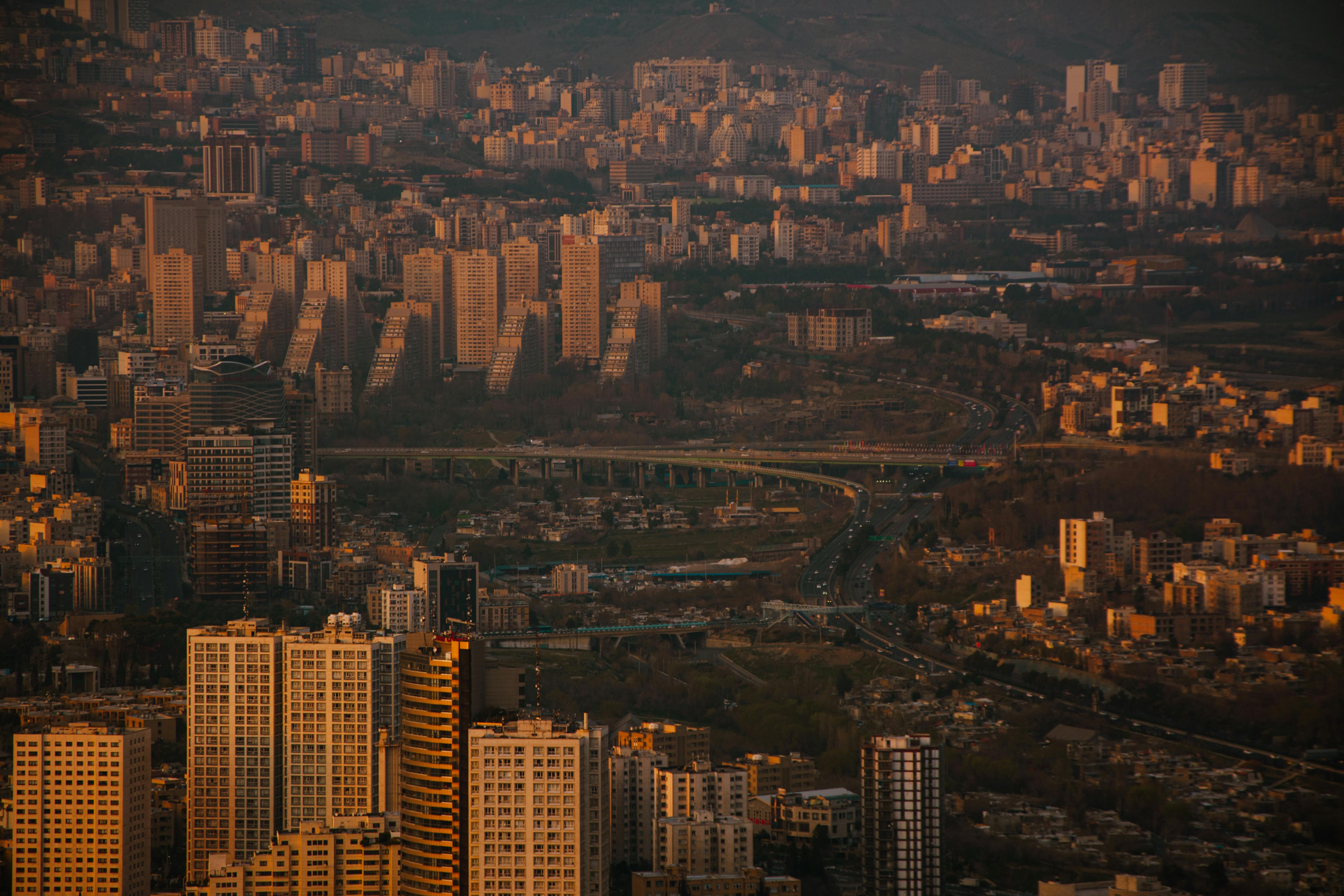 Urban Cityscape Sunset city skyline wallpaper at sunset, 6000x4000