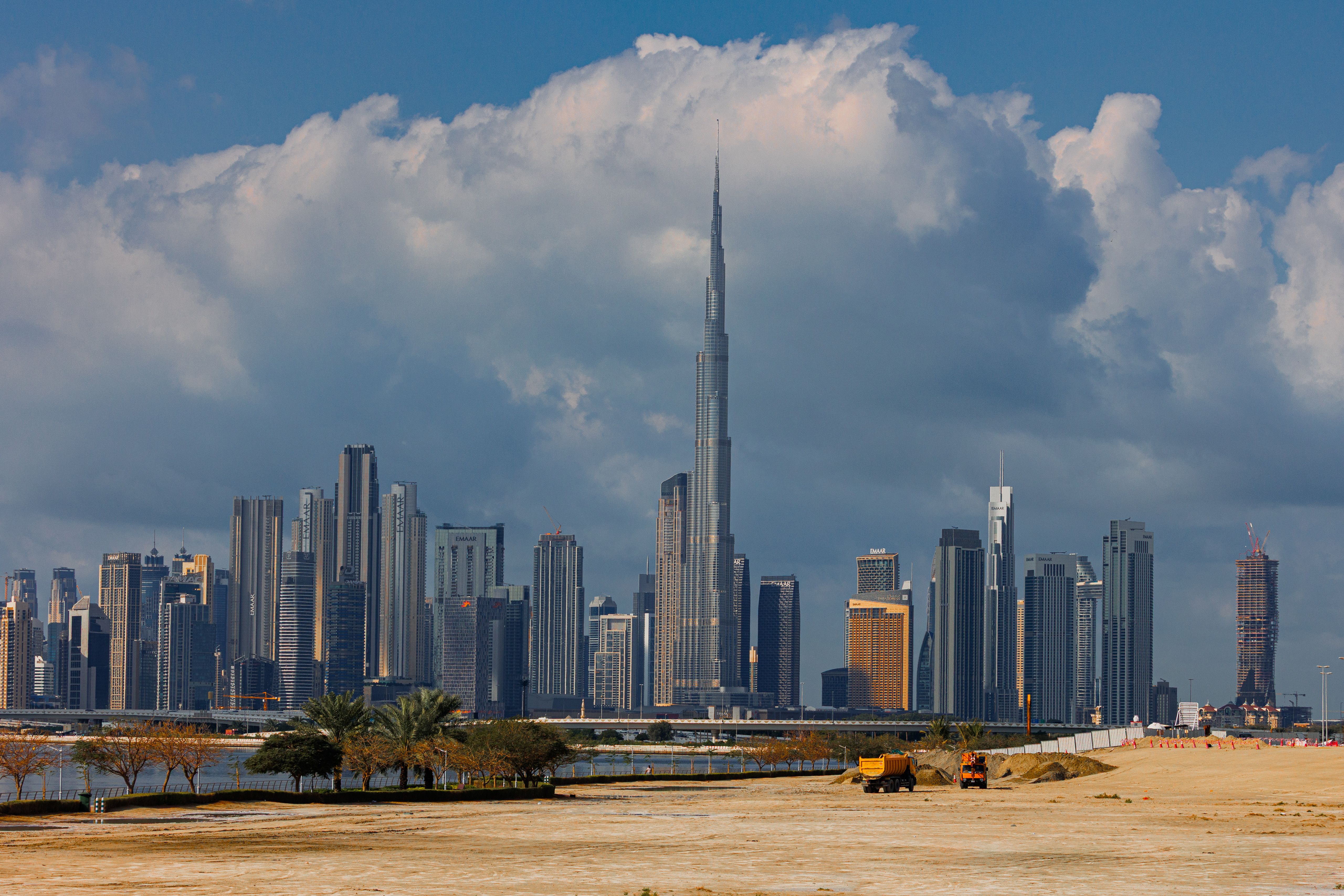 Dubai Skyline city skyline wallpaper, 5121x3414