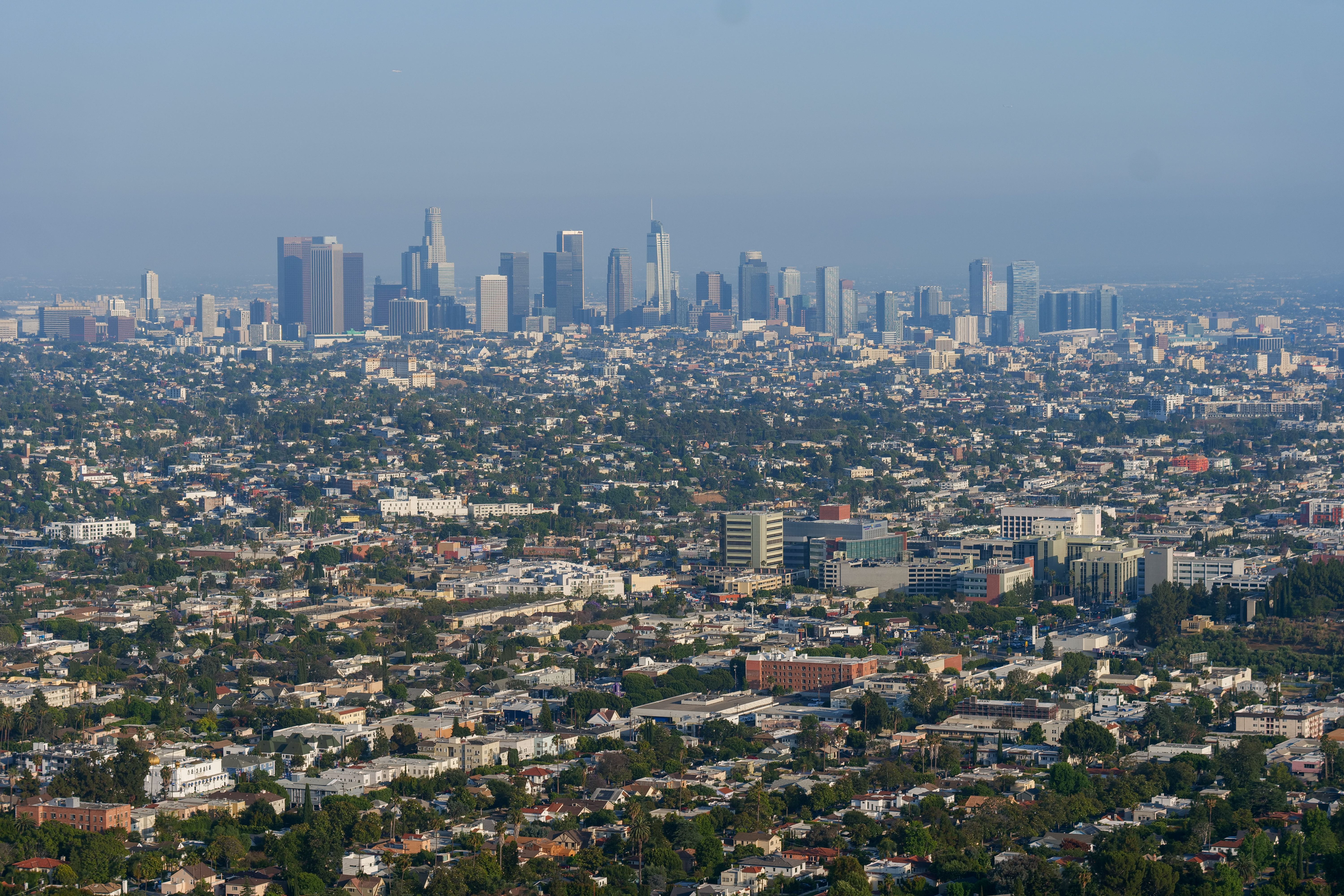 Los Angeles, CA city skyline wallpaper, 6000x4000
