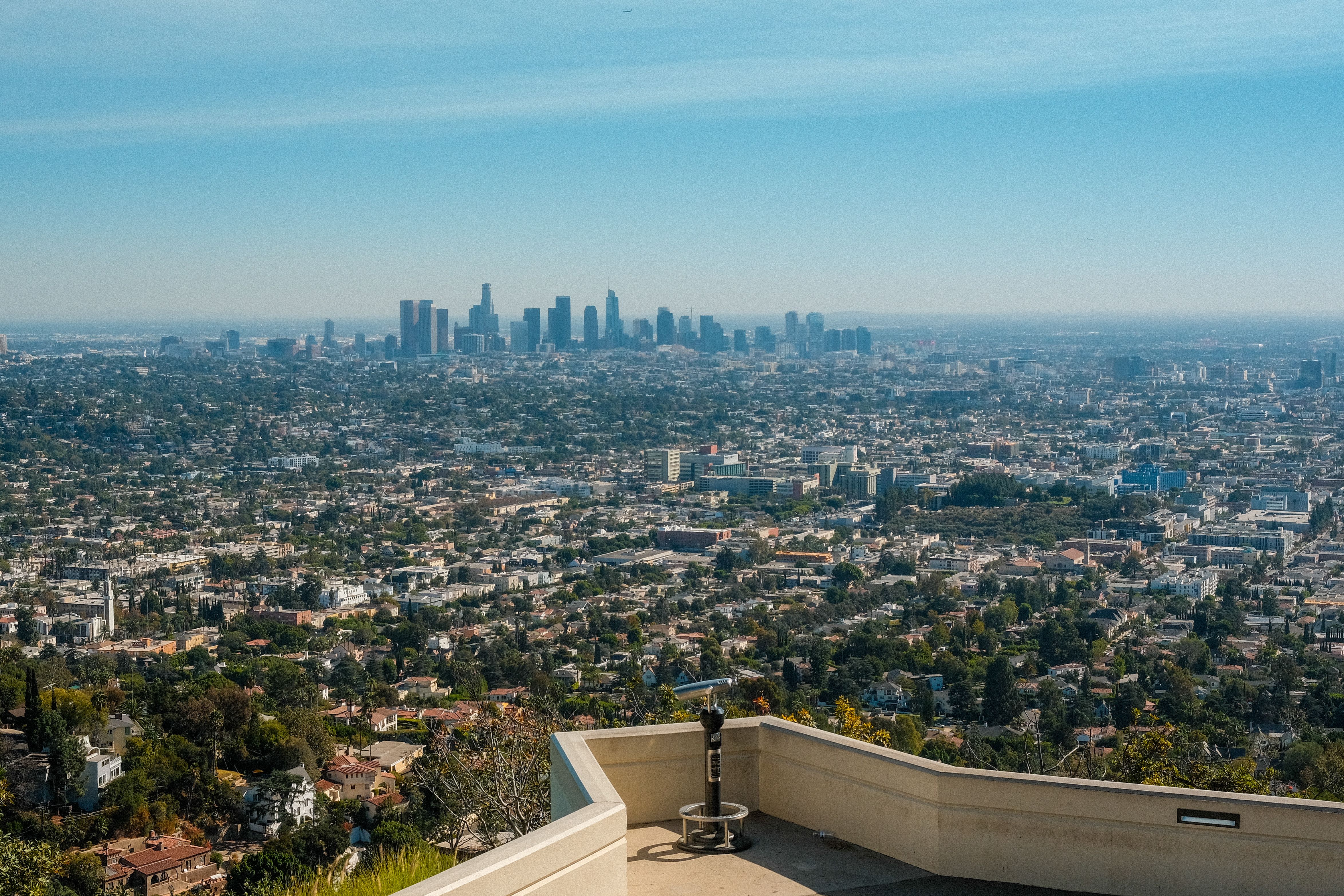 Los Angeles, CA city skyline wallpaper, 4695x3130