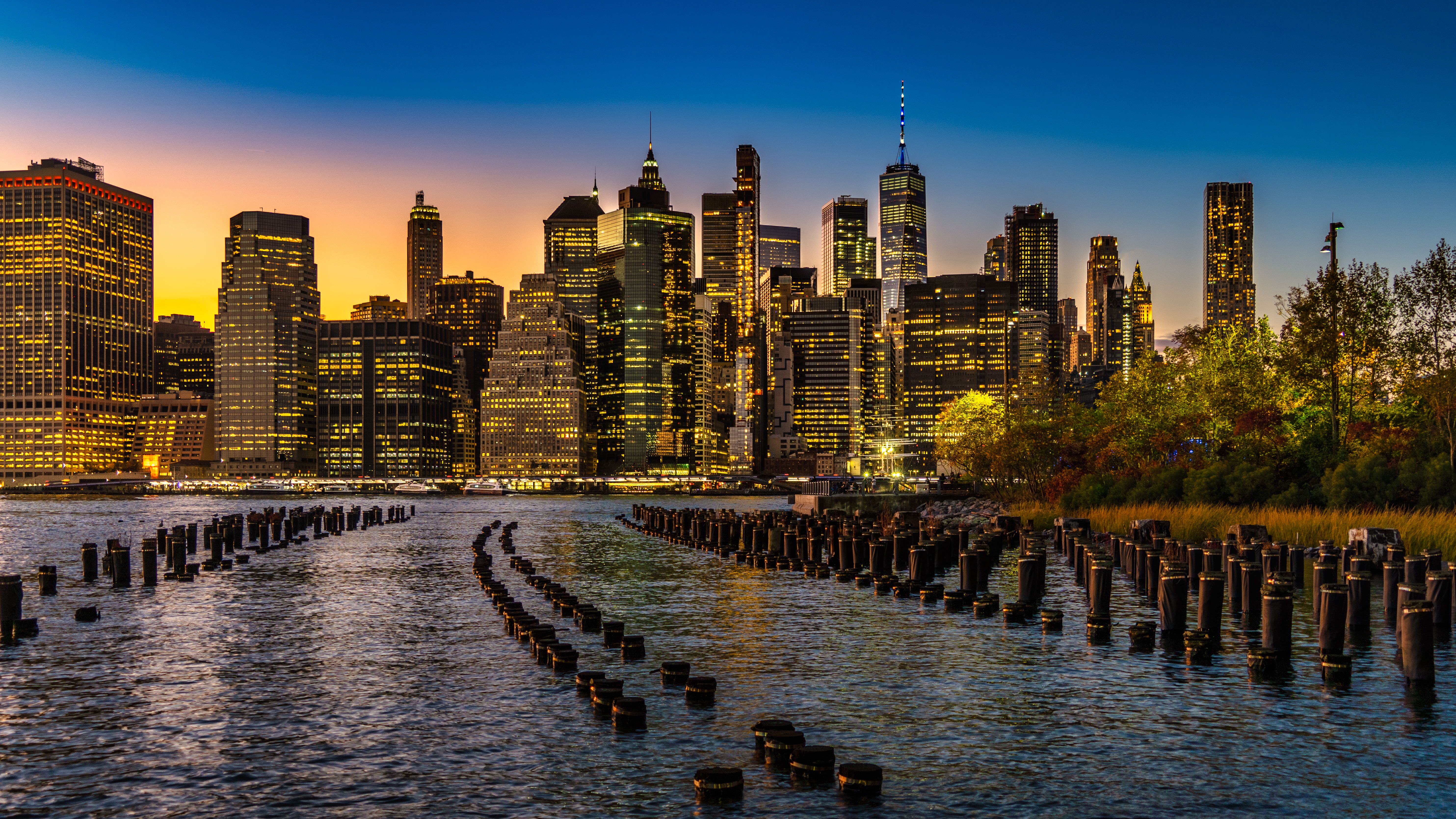 New York Skyline city skyline wallpaper, 5934x3338