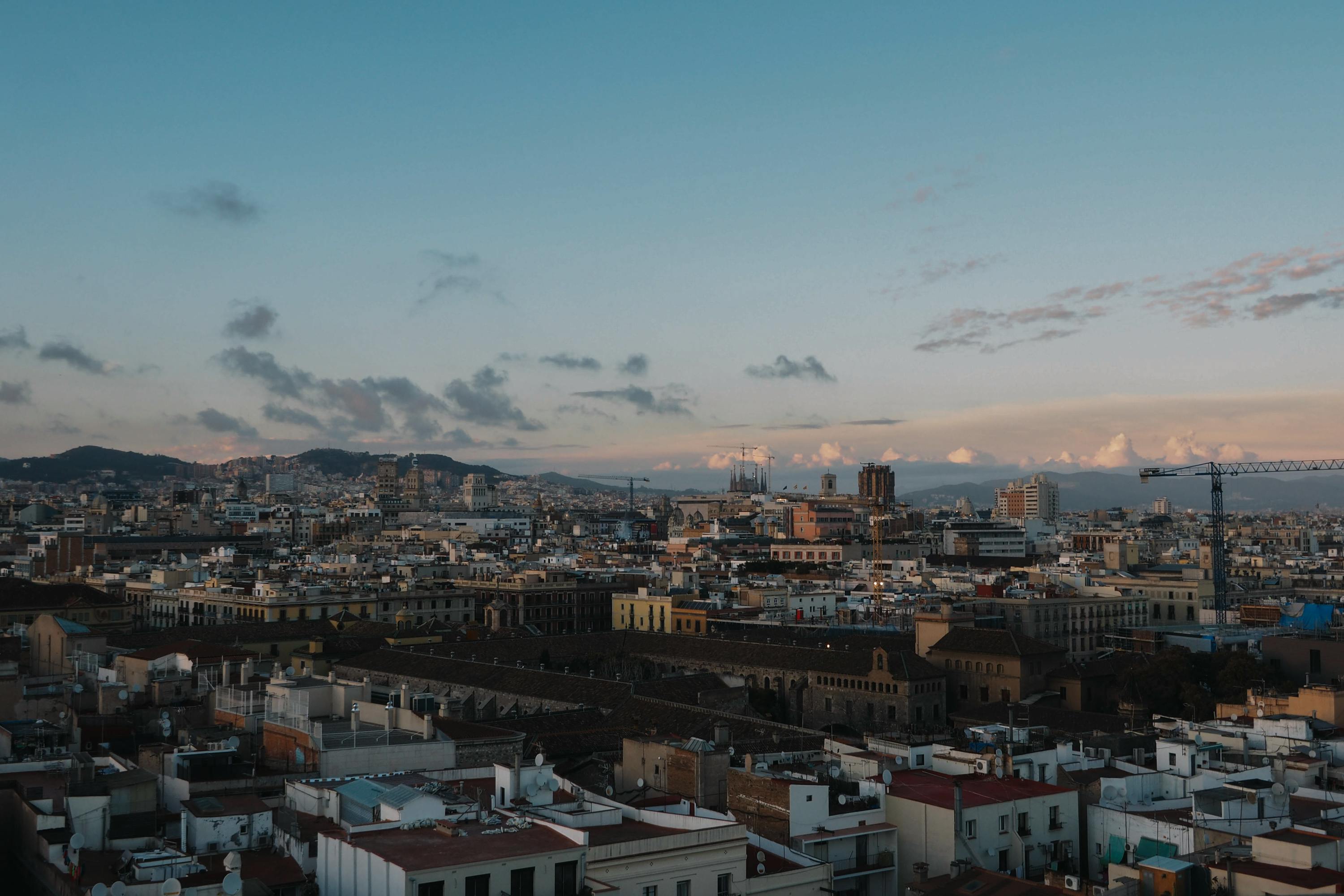 Urban Cityscape Sunset city skyline wallpaper at sunset, 3000x2000