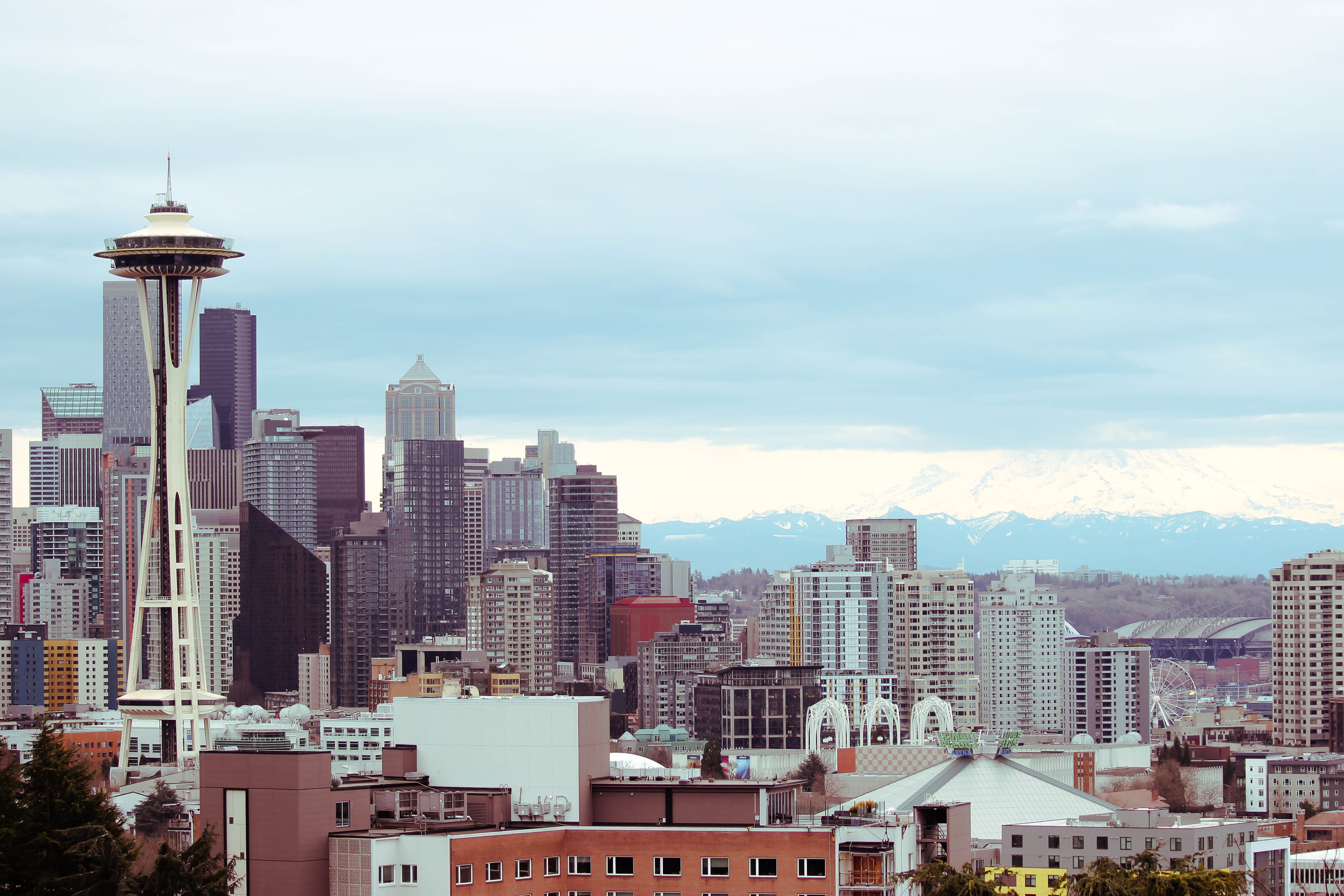 Seattle, WA city skyline wallpaper, 4844x3229