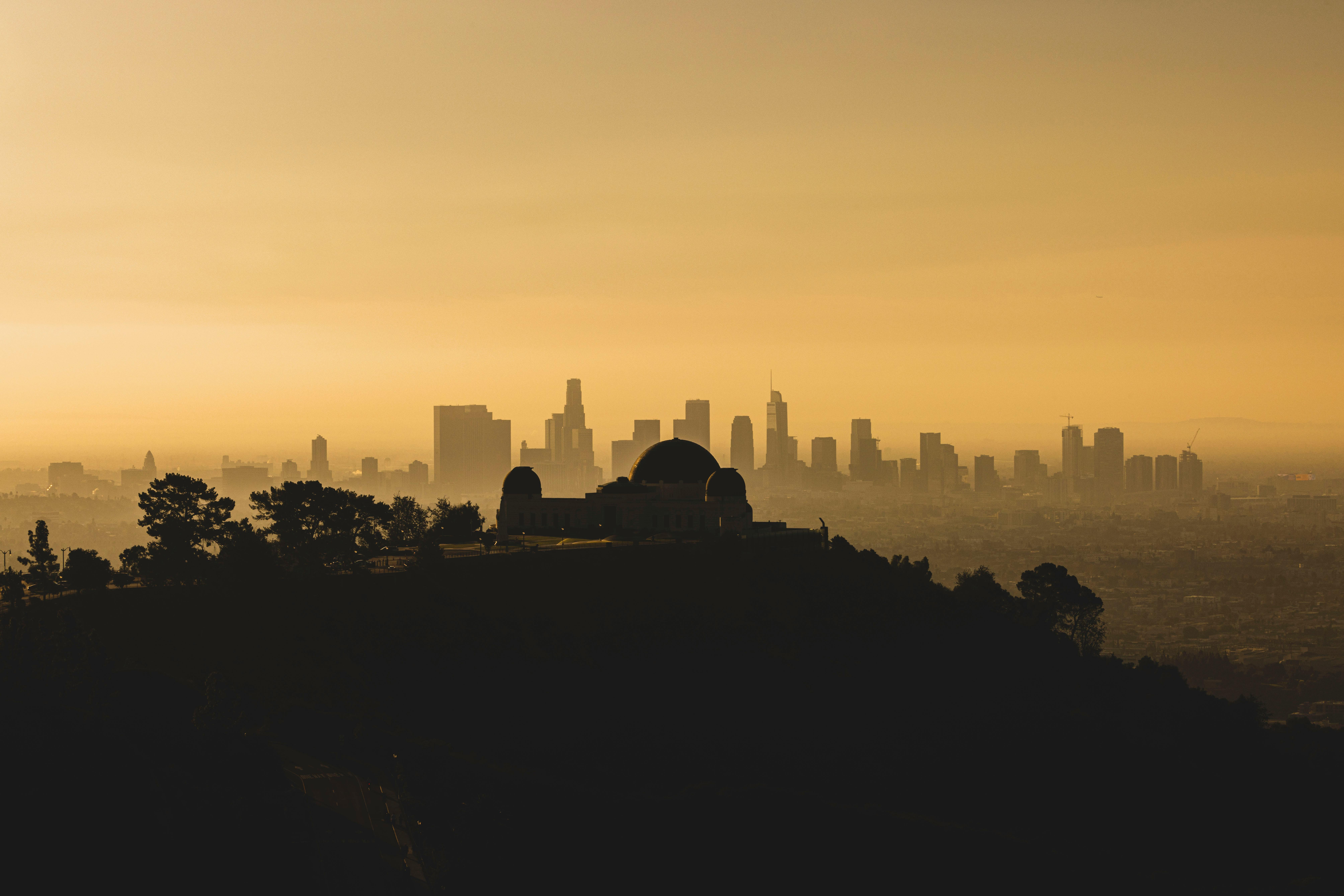Los Angeles, CA city skyline wallpaper, 8031x5357