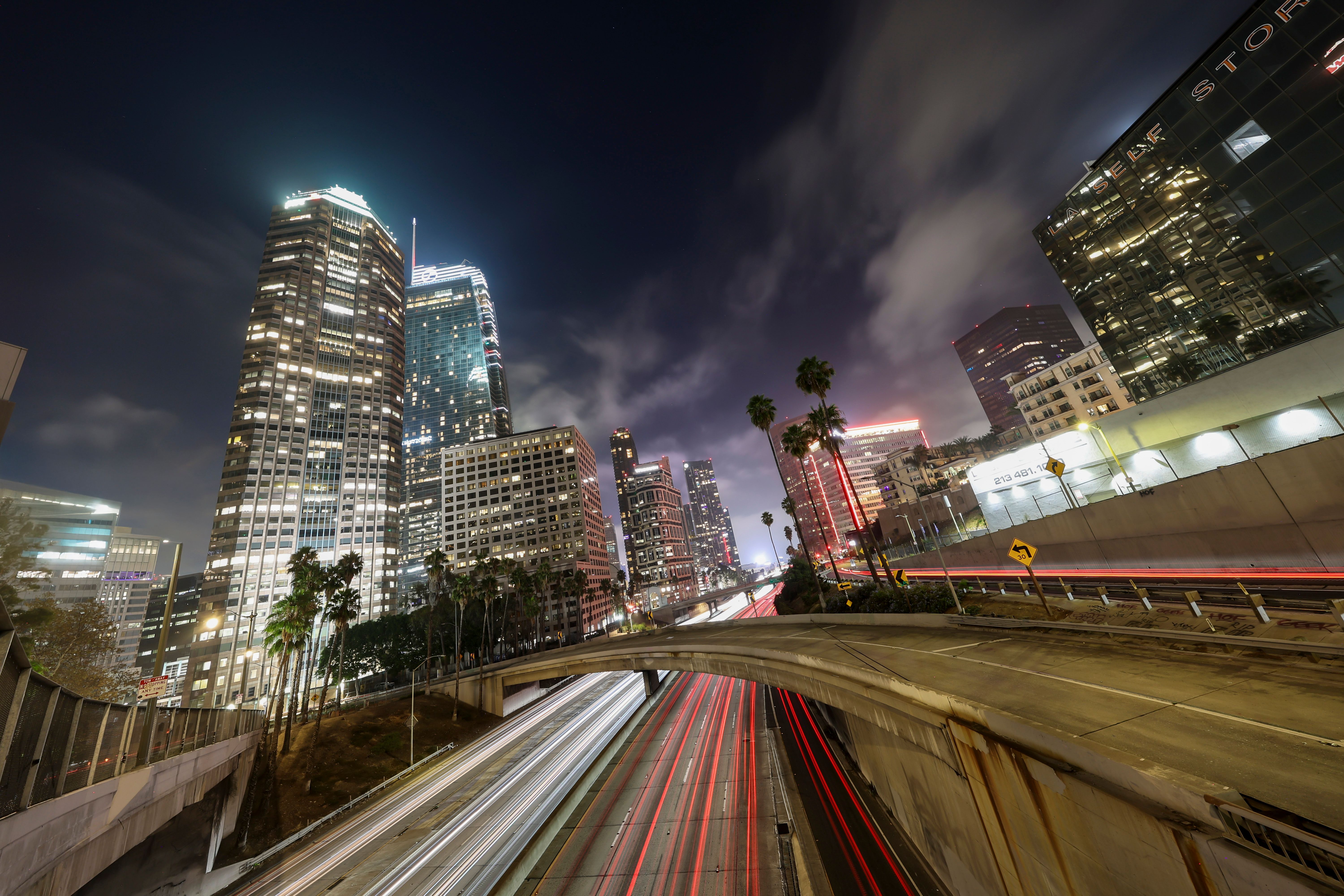 Los Angeles, CA city skyline wallpaper, 6000x4000