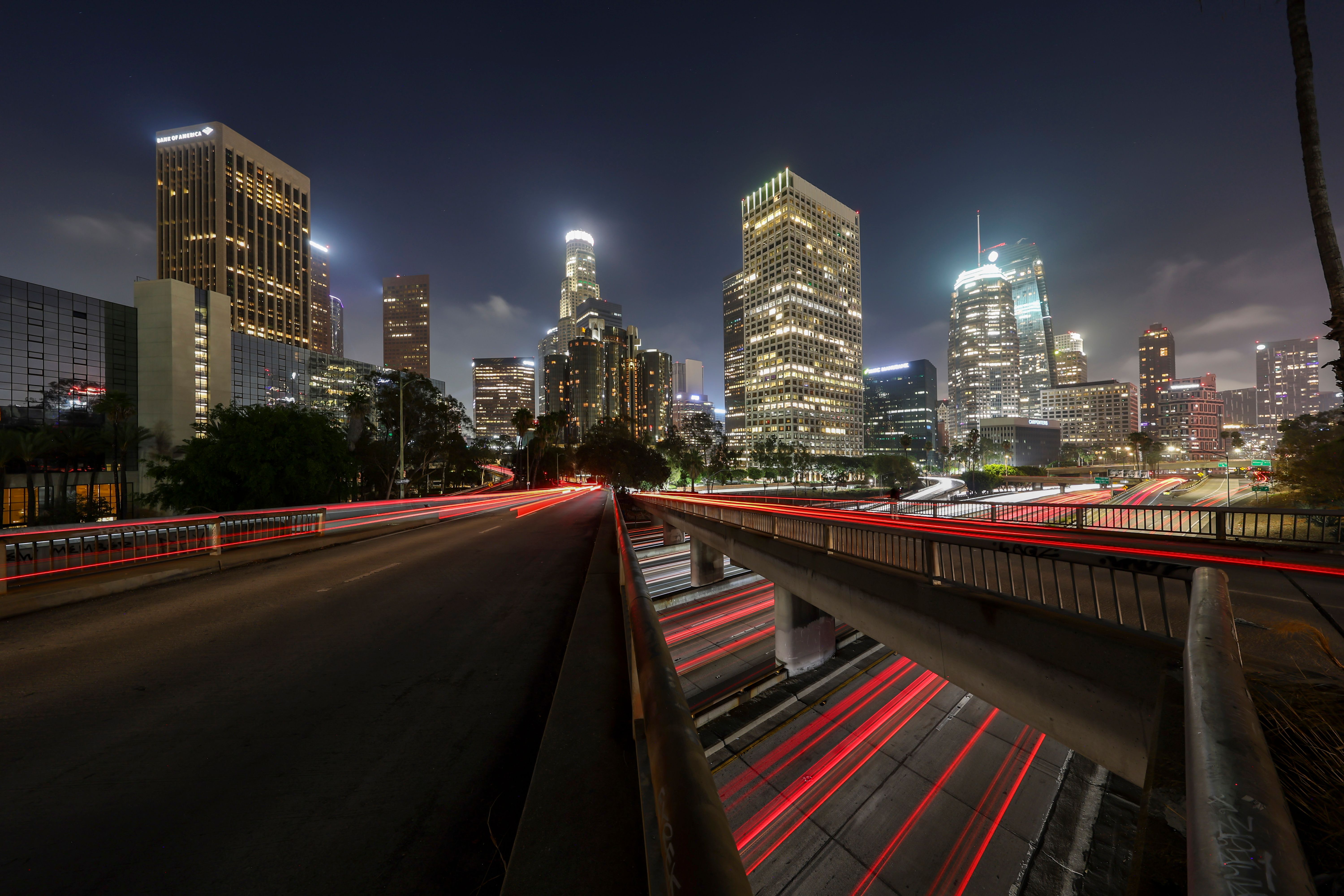 Los Angeles, CA city skyline wallpaper, 6000x4000