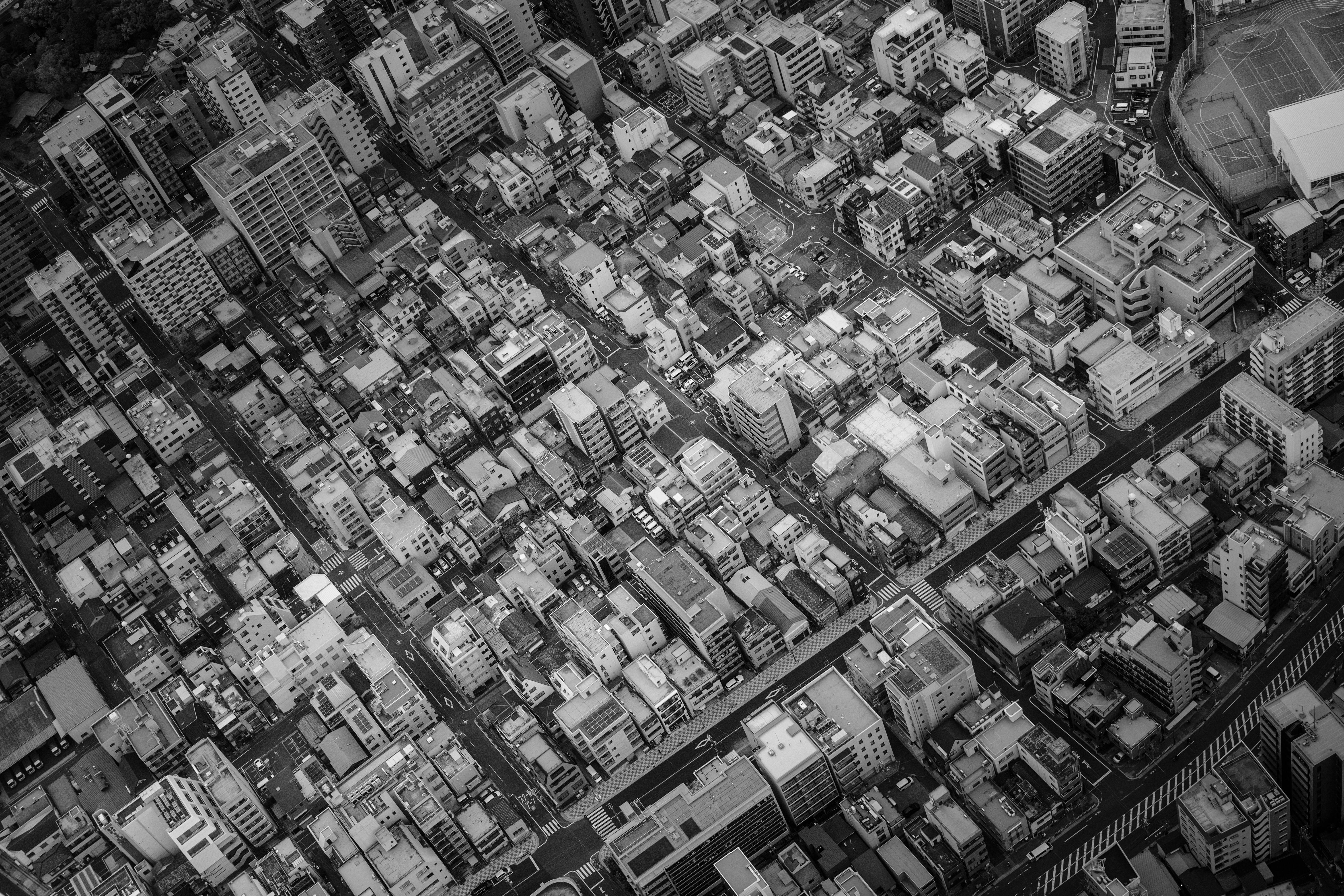 City Aerial View city skyline wallpaper, 5328x3552