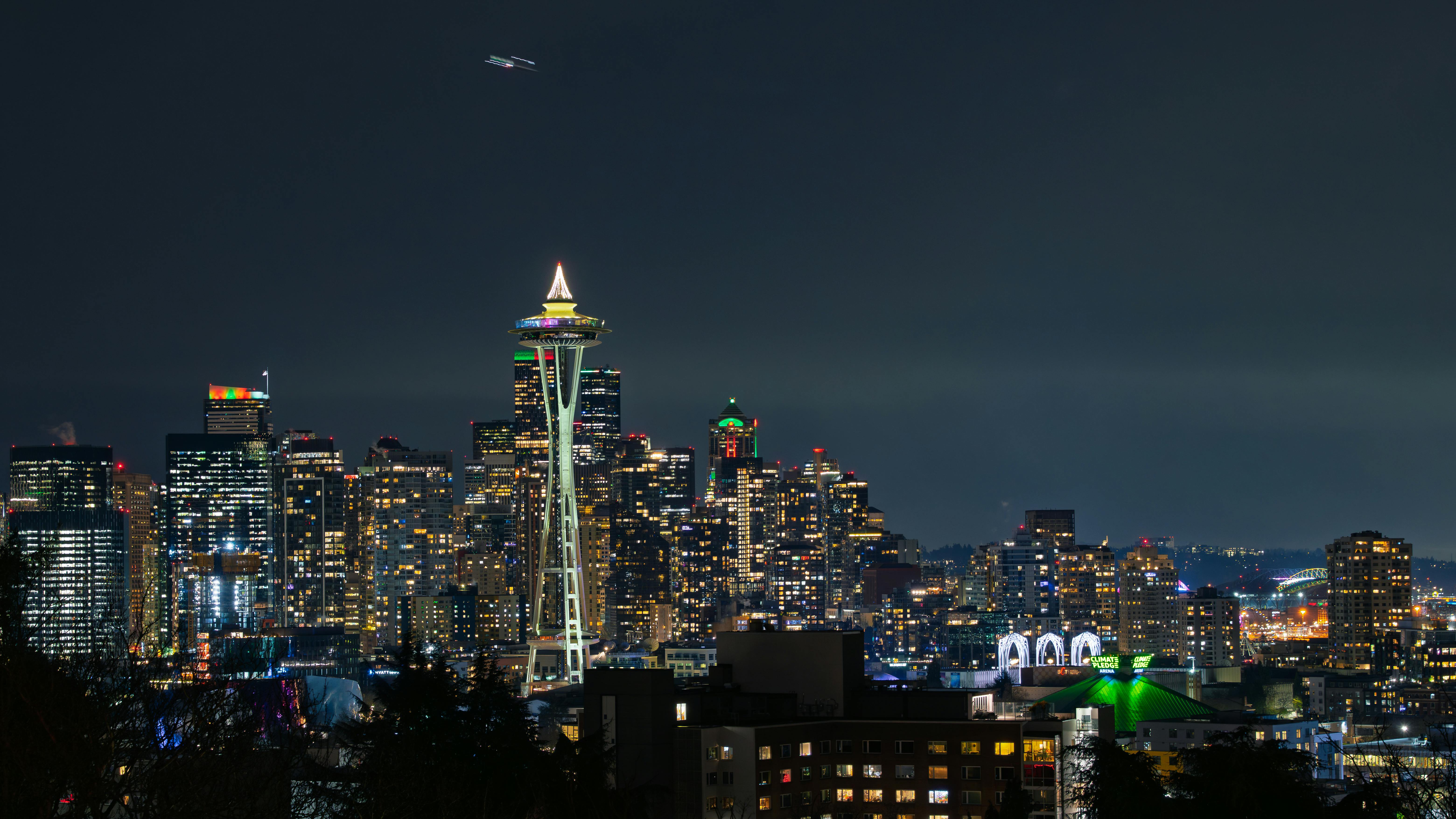 Seattle, WA city skyline wallpaper, 6240x3510