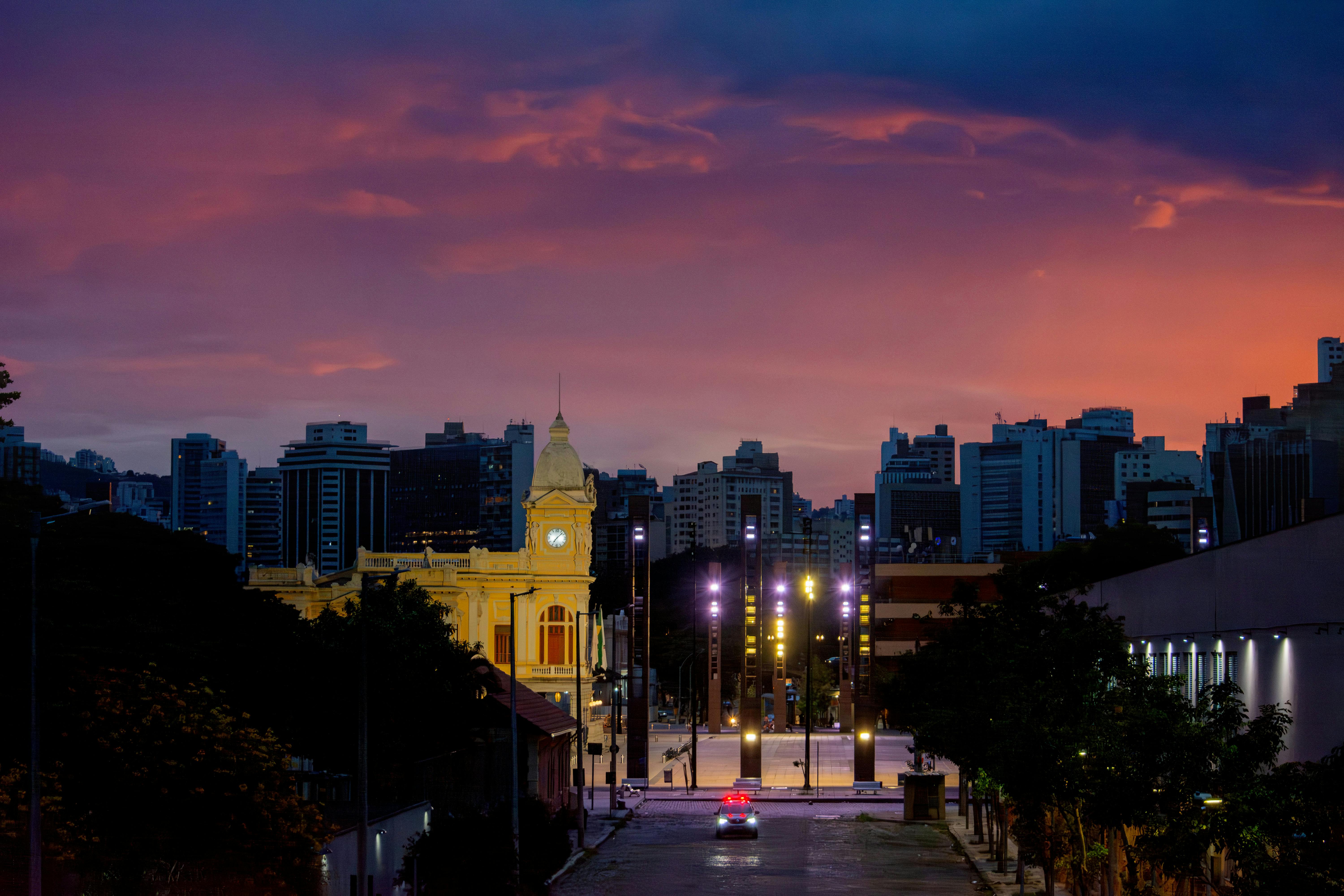Urban Cityscape Sunset city skyline wallpaper at sunset, 6000x4000