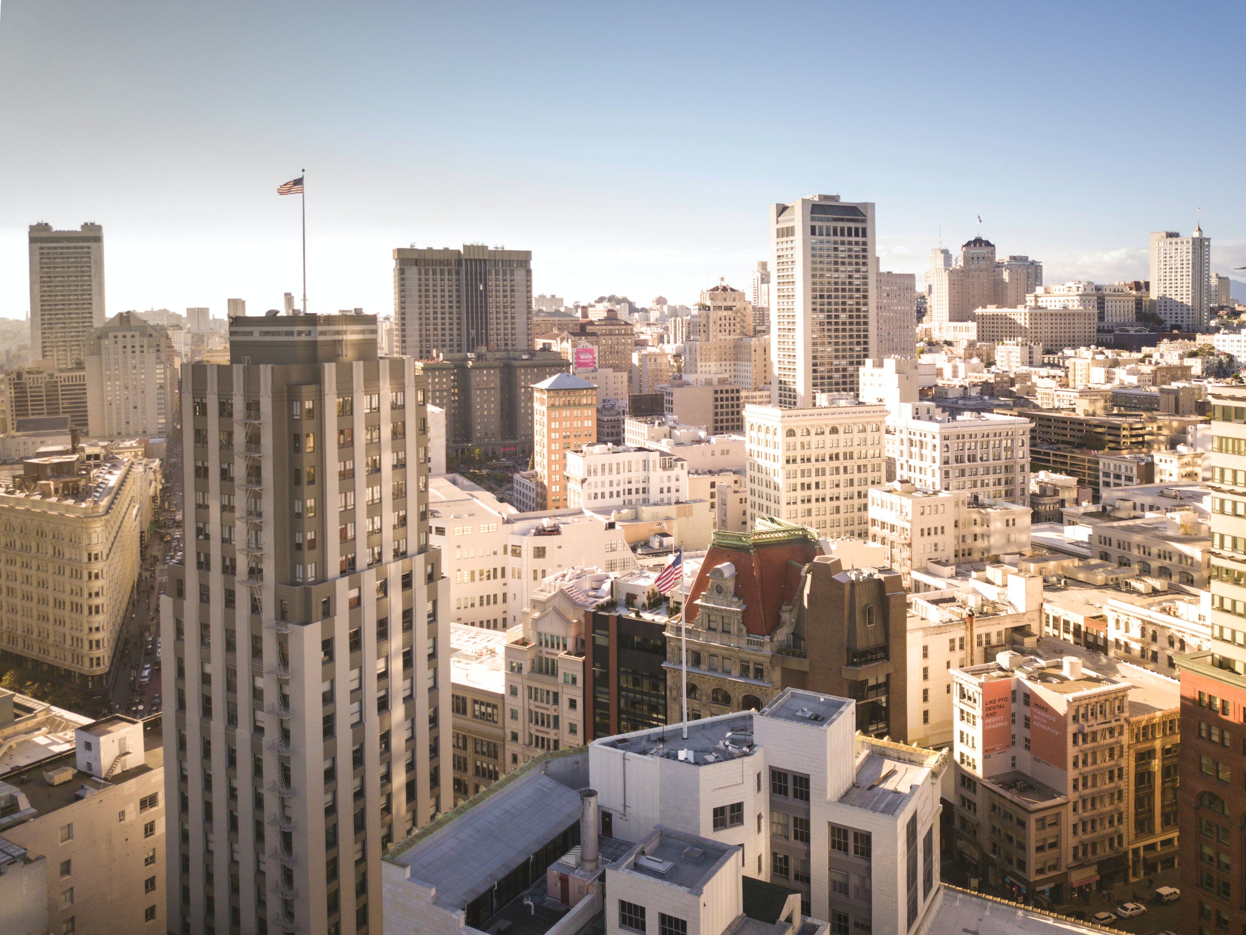 San Francisco, CA city skyline wallpaper, 3989x2992