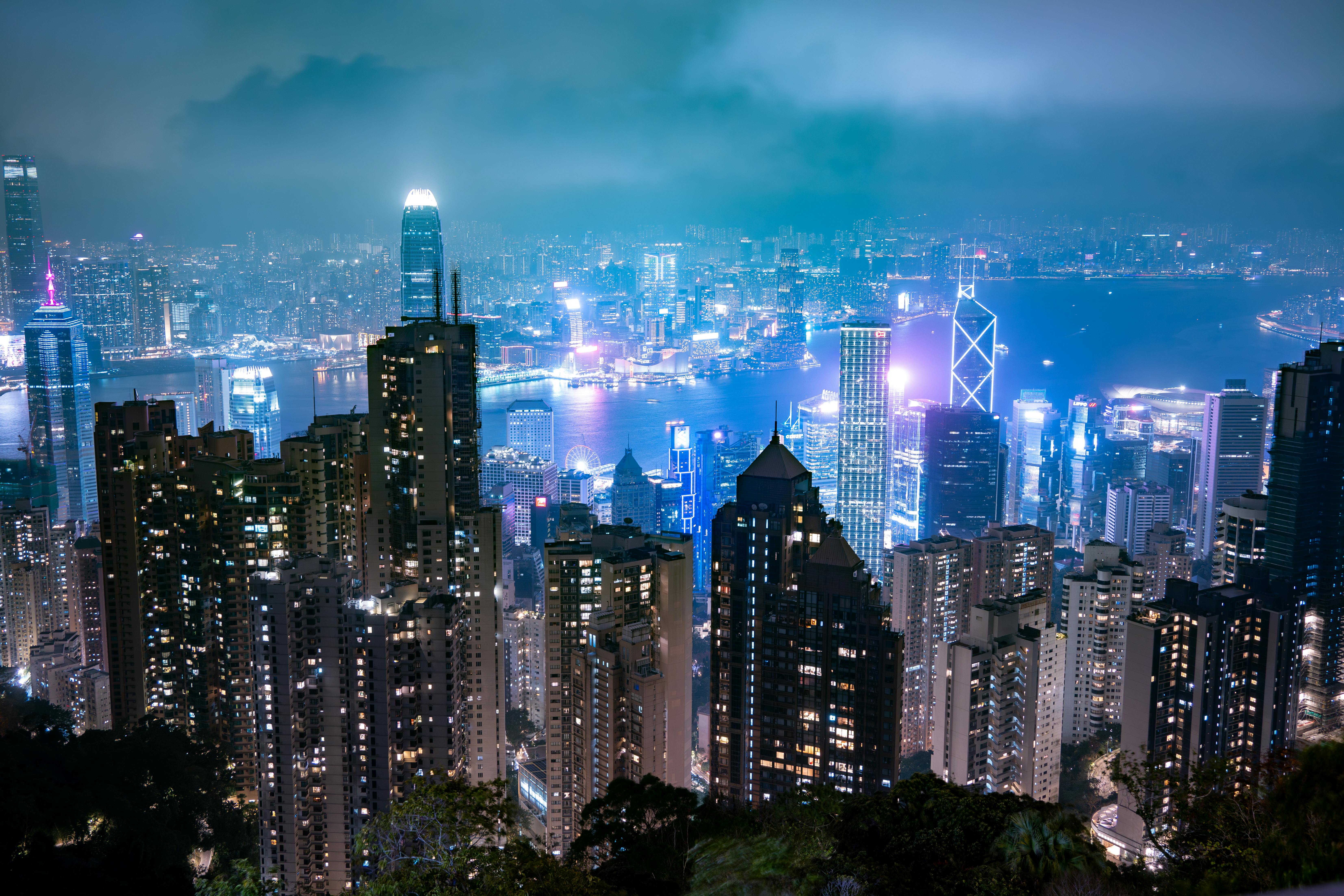 Hong Kong Skyline city skyline wallpaper, 6615x4410