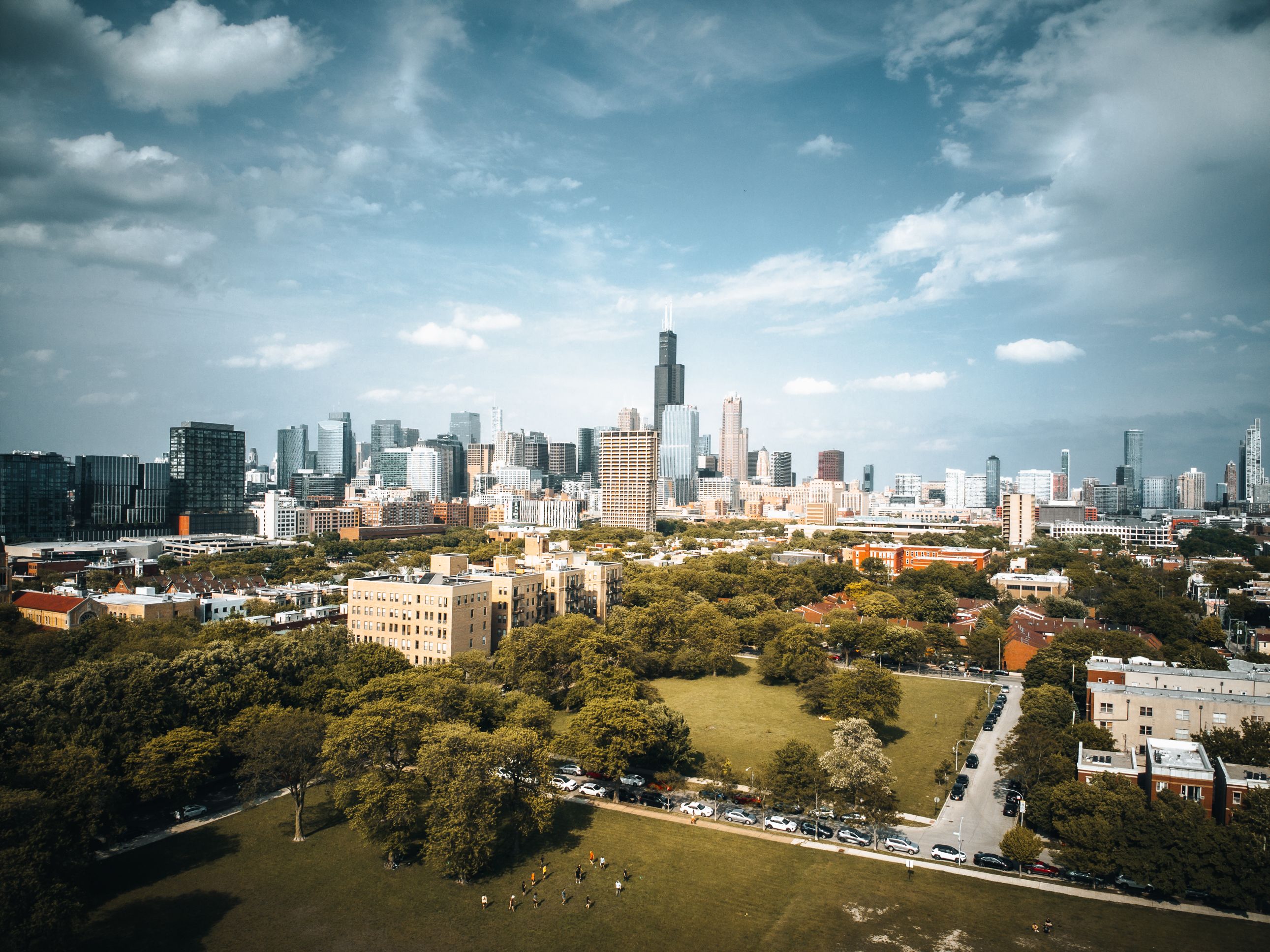Chicago Skyline city skyline wallpaper, 2581x1936