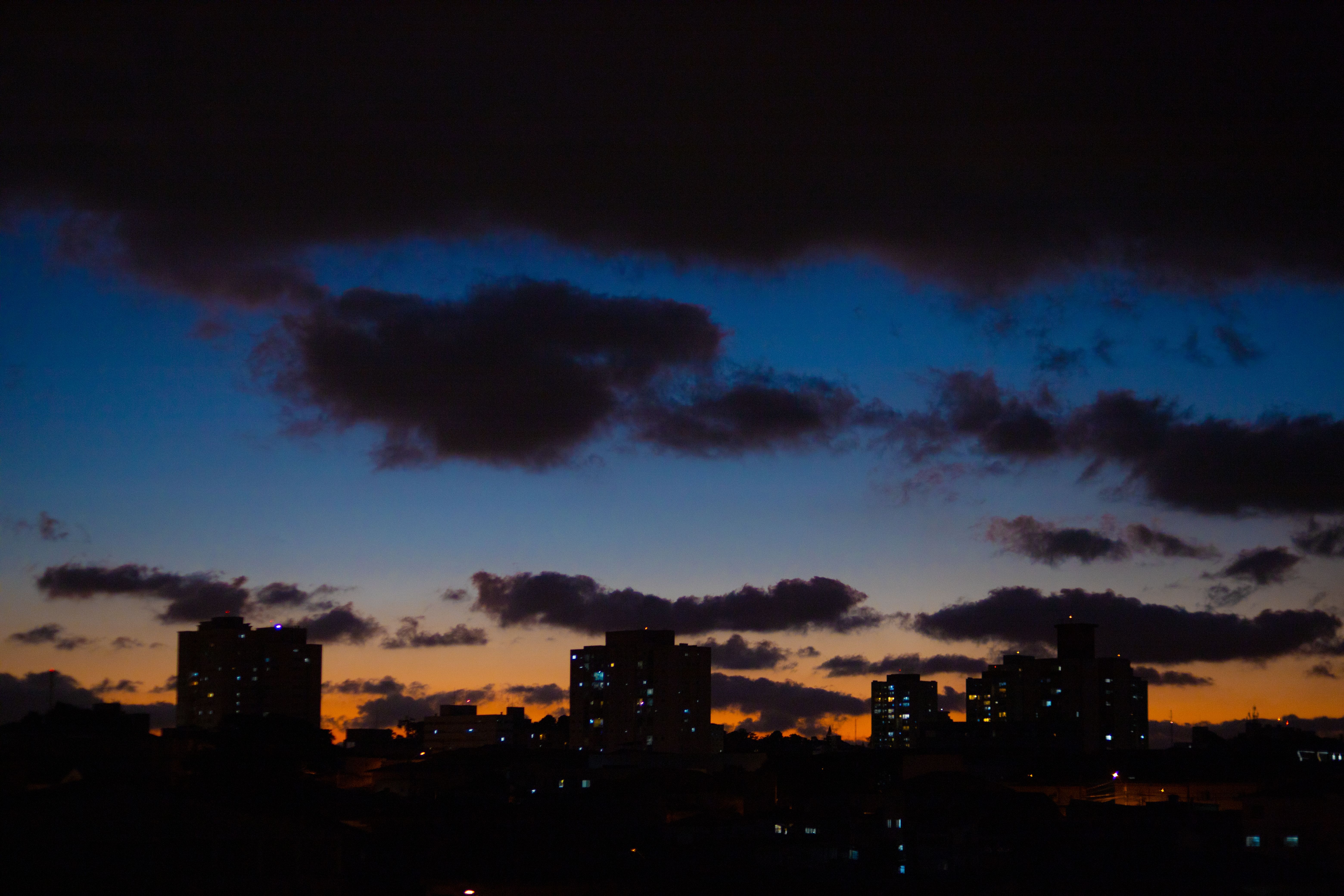 Urban Cityscape Sunset city skyline wallpaper at sunset, 6240x4160