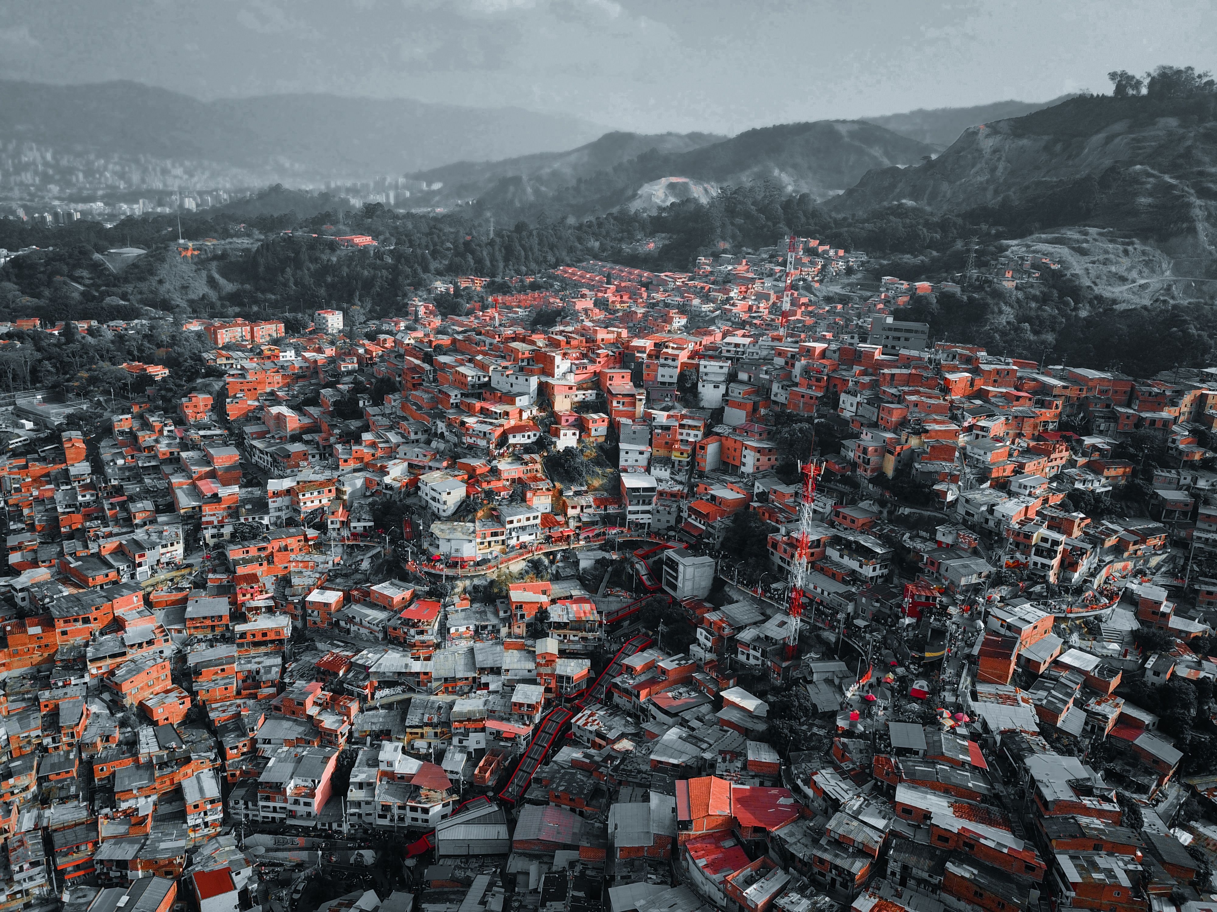 City Aerial View city skyline wallpaper, 4000x3000