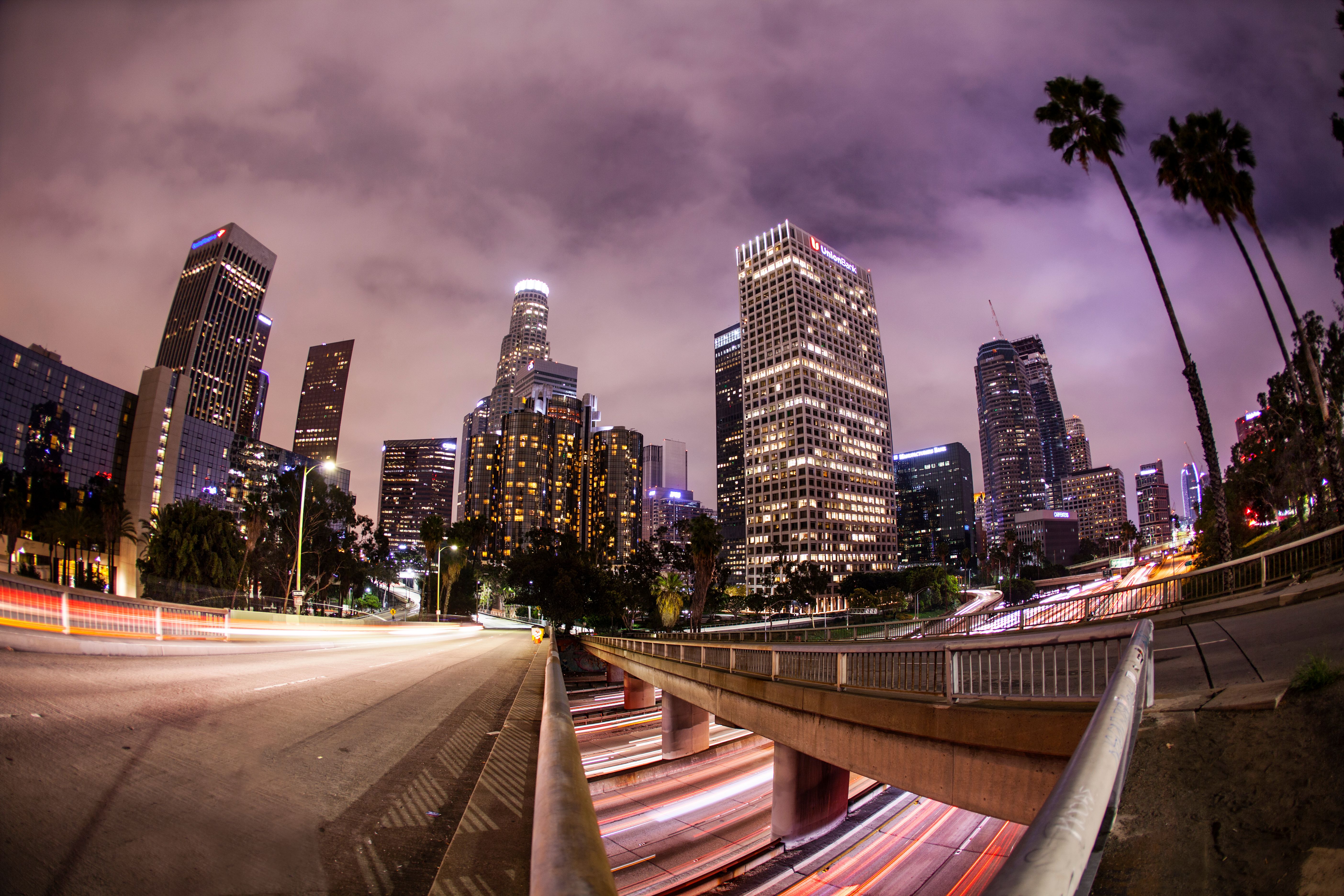 Los Angeles, CA city skyline wallpaper, 5616x3744