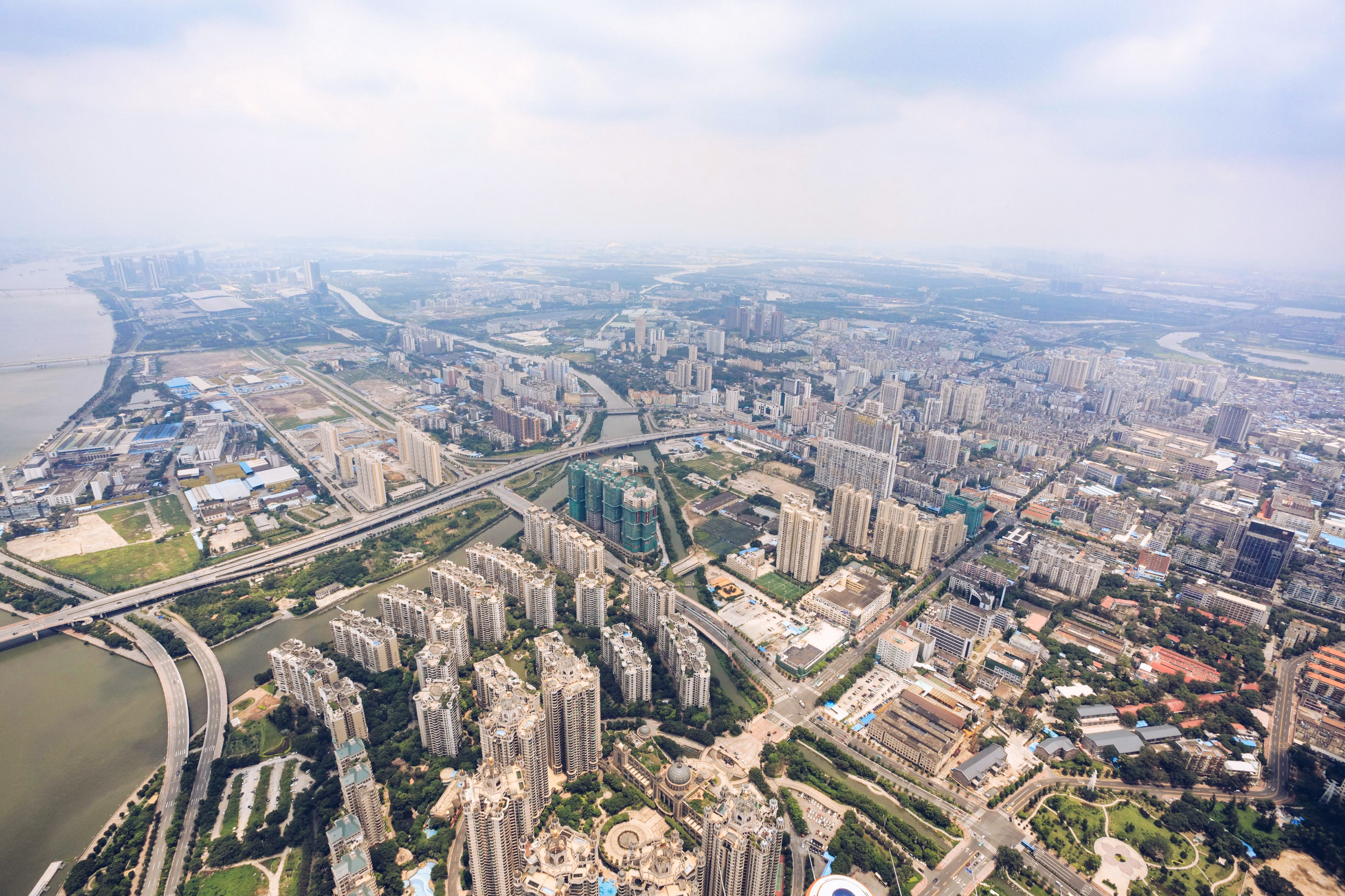 City Aerial View city skyline wallpaper, 4897x3264