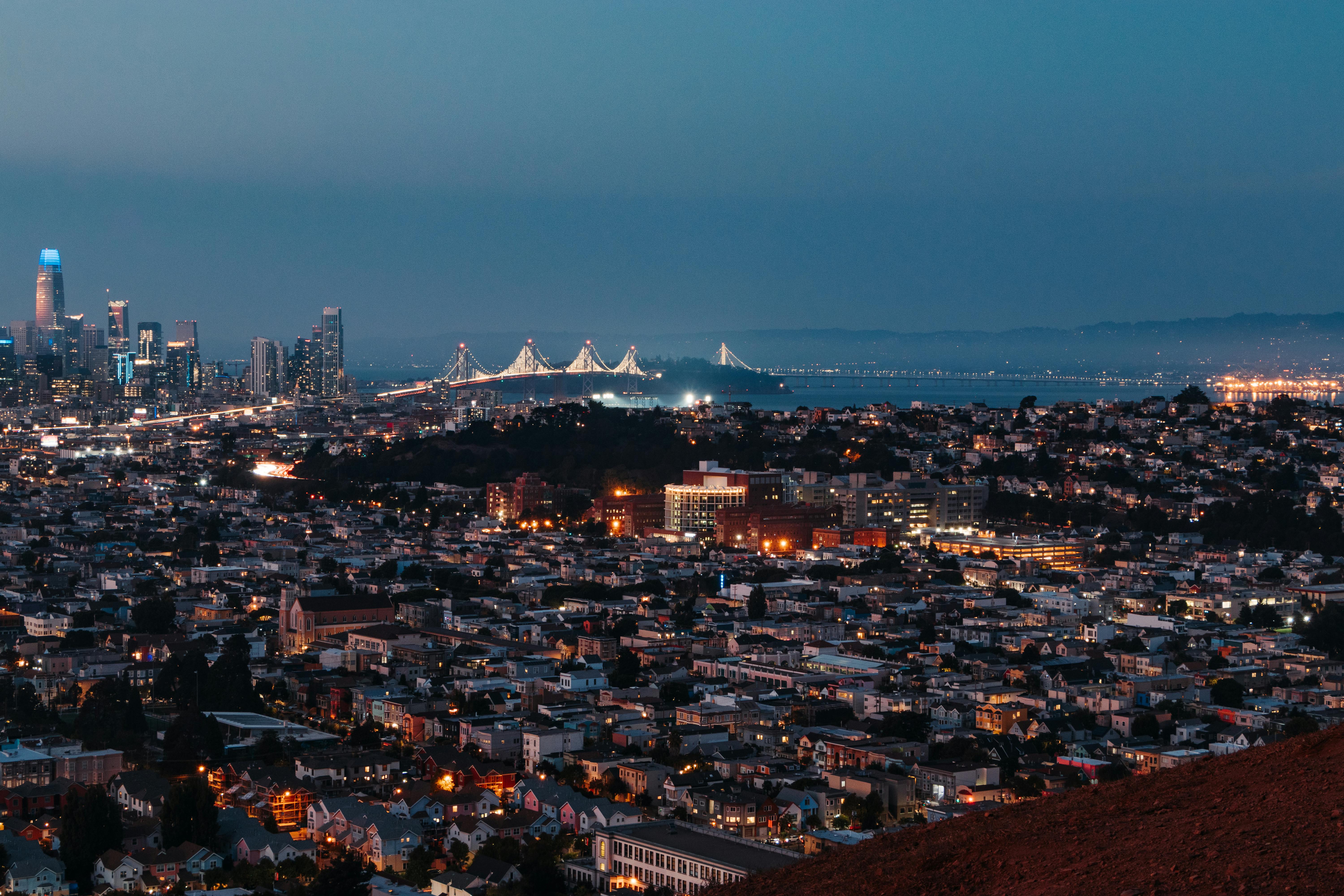 San Francisco, CA city skyline wallpaper, 6000x4000