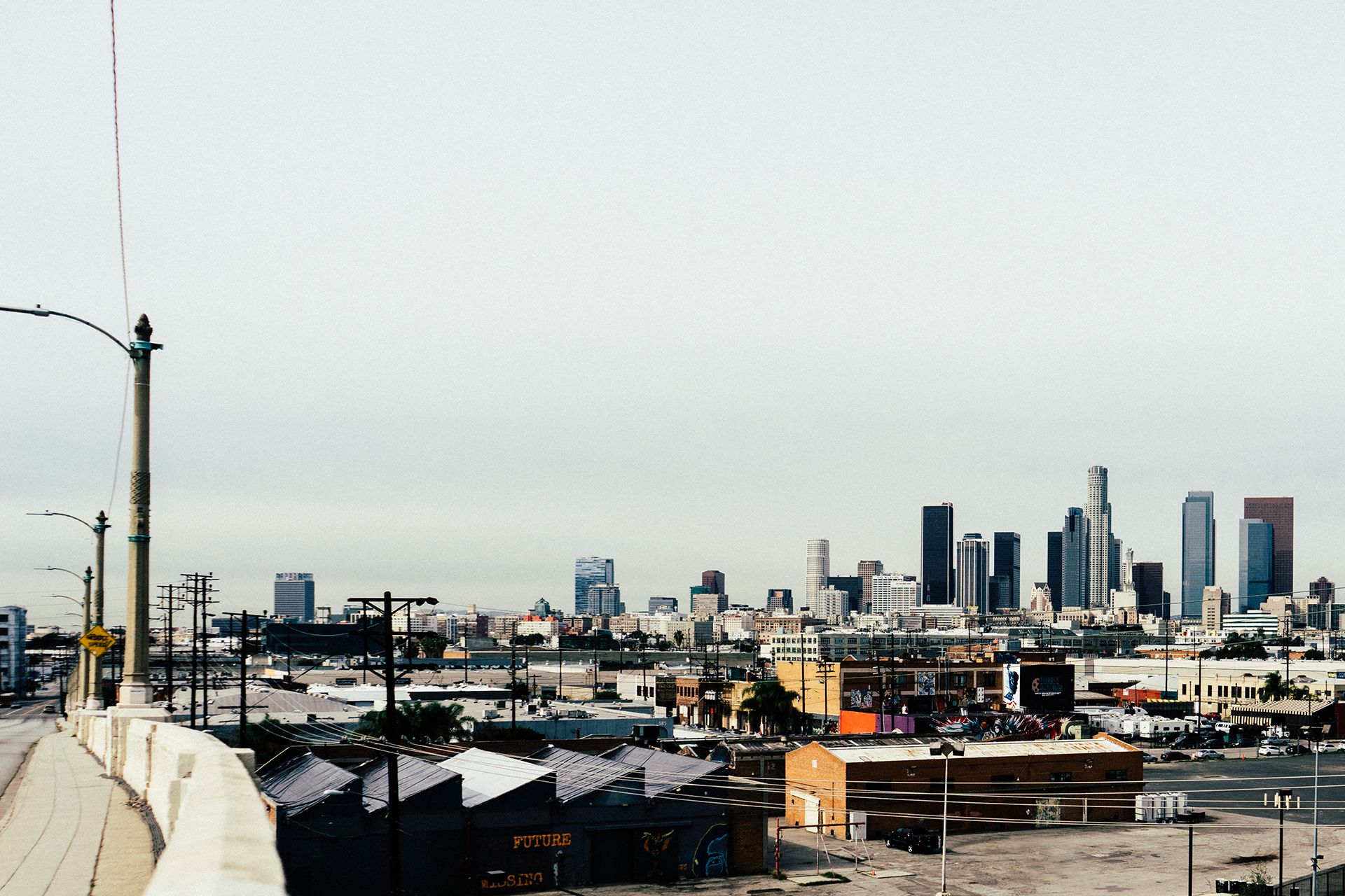 Los Angeles, CA city skyline wallpaper, 1920x1280