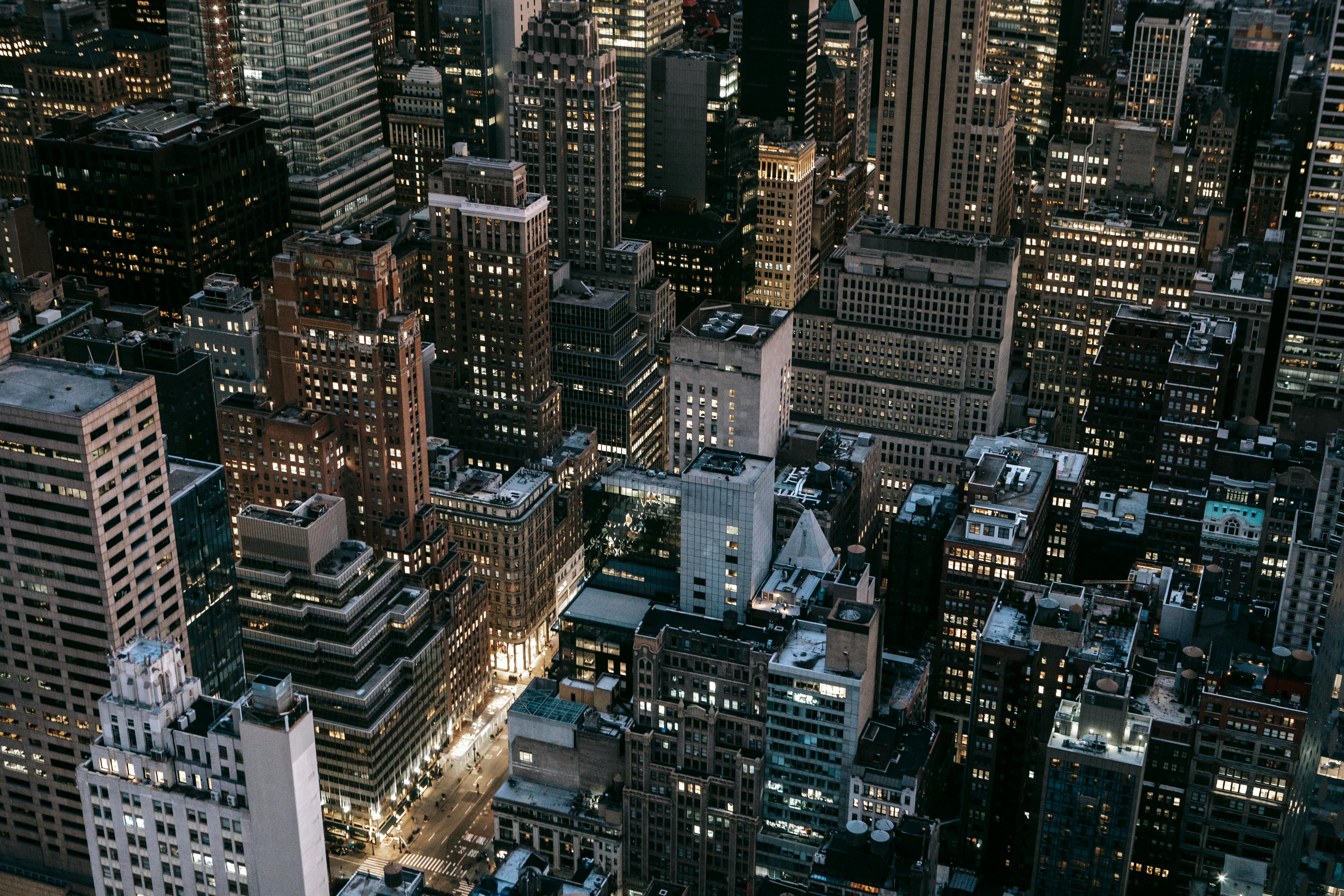 City Aerial View city skyline wallpaper, 6000x4000