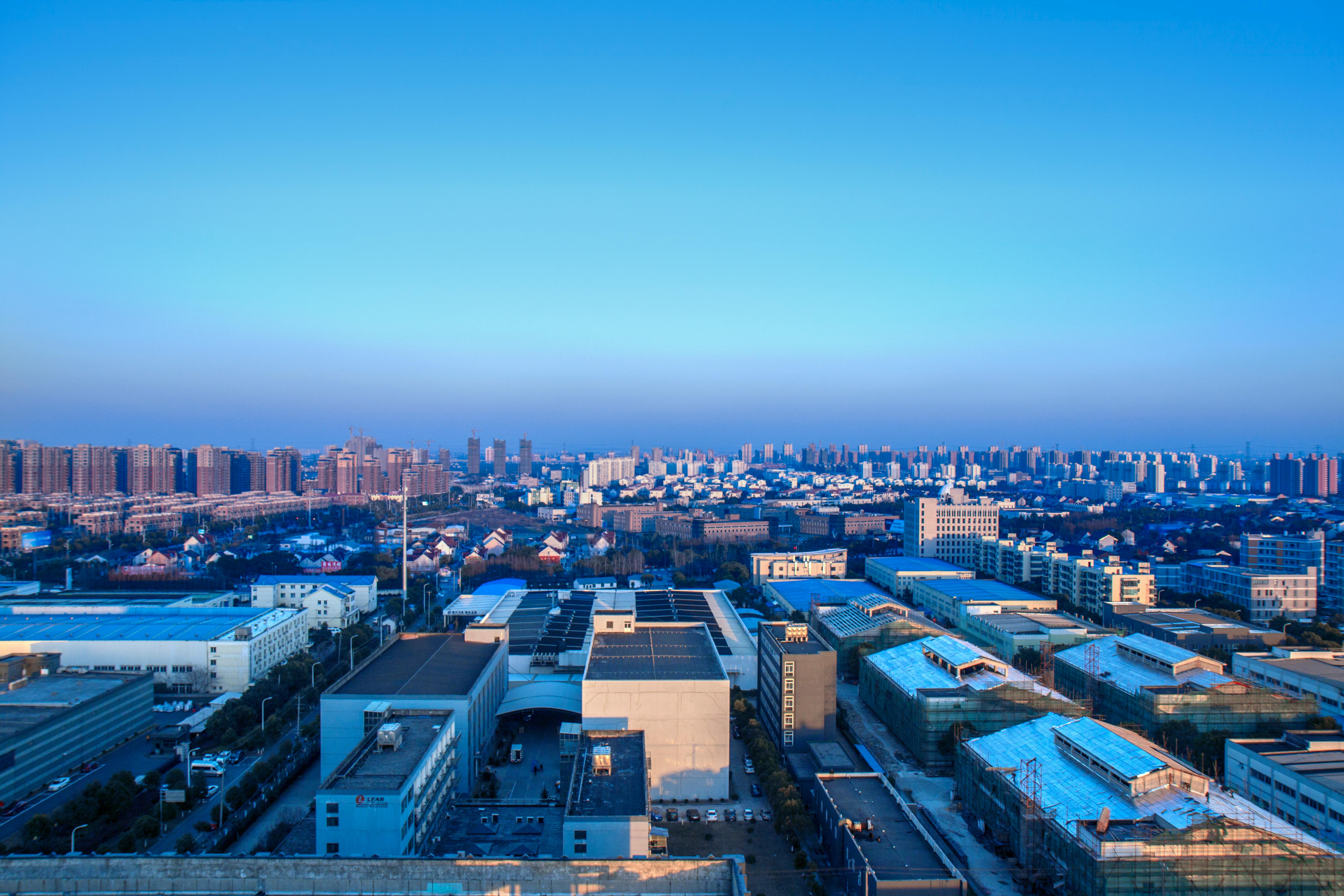City Aerial View city skyline wallpaper, 5472x3648