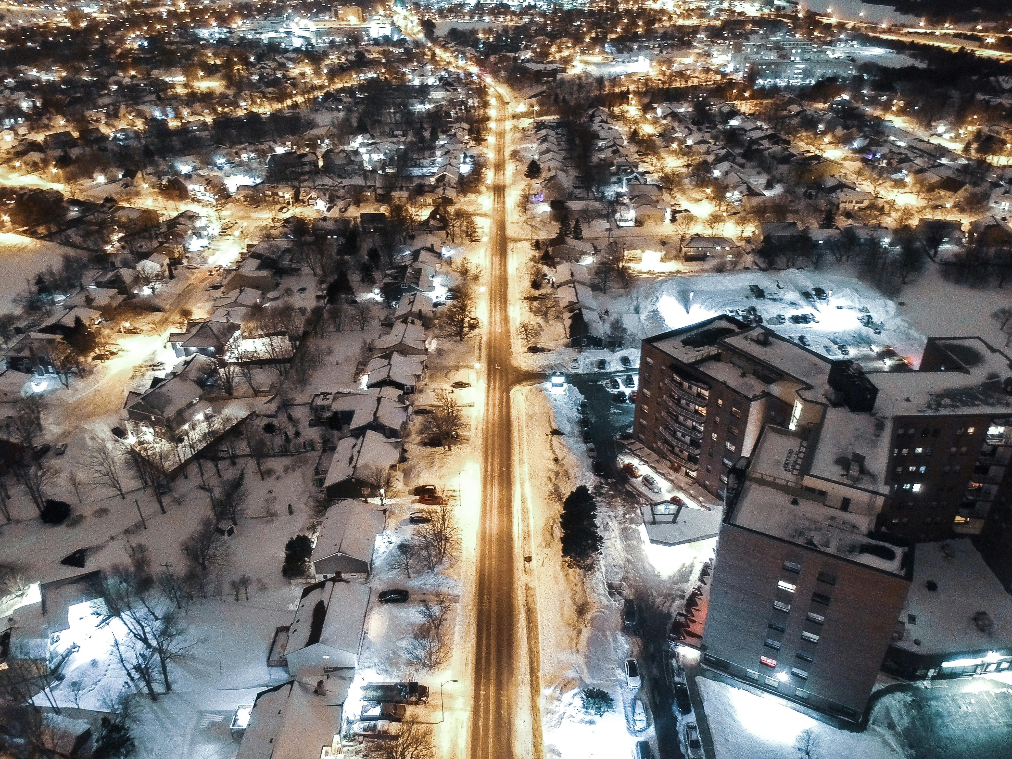 City Aerial View city skyline wallpaper, 3968x2976