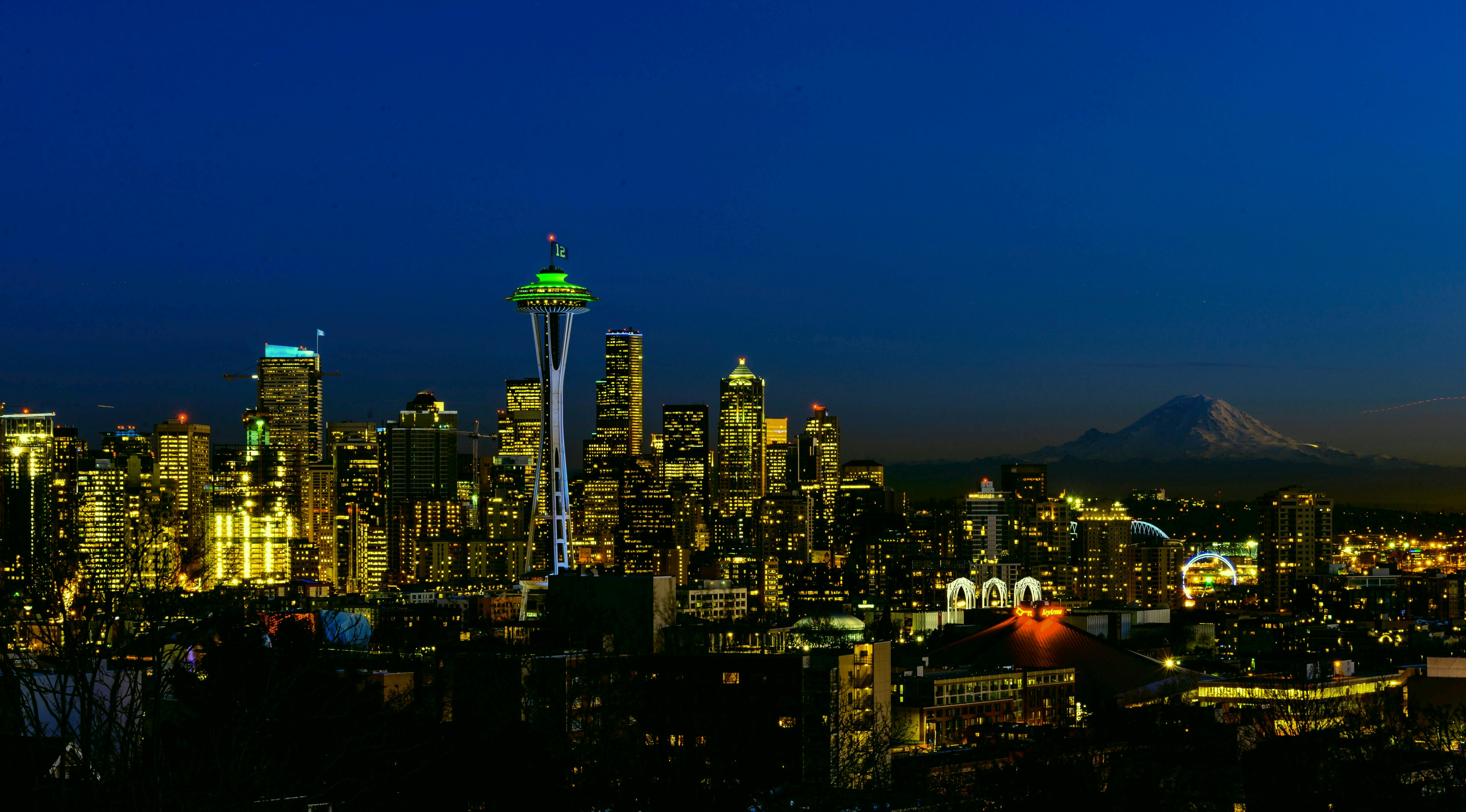 Seattle, WA city skyline wallpaper, 6016x3334