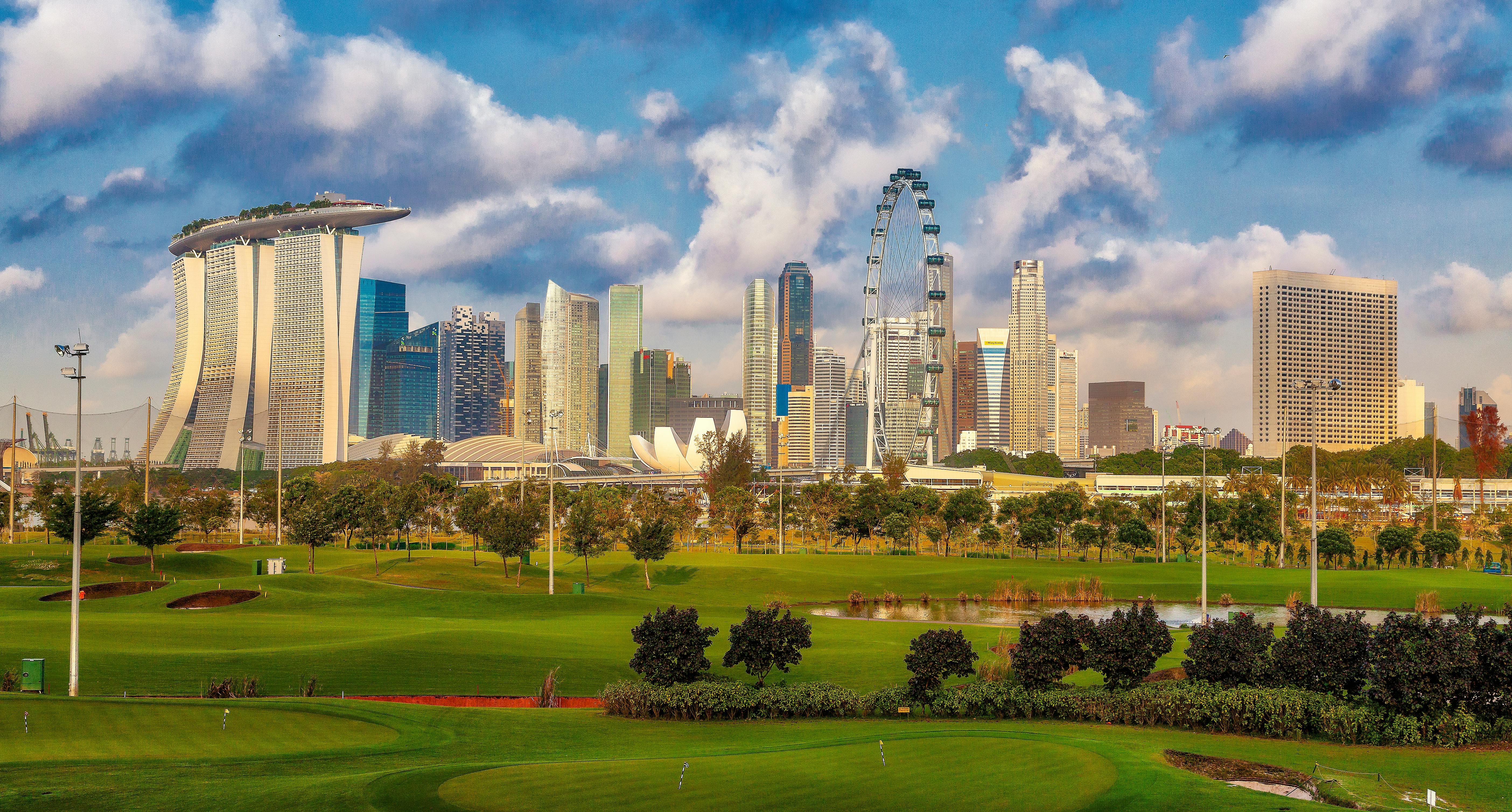 Singapore Skyline city skyline wallpaper, 5616x3015