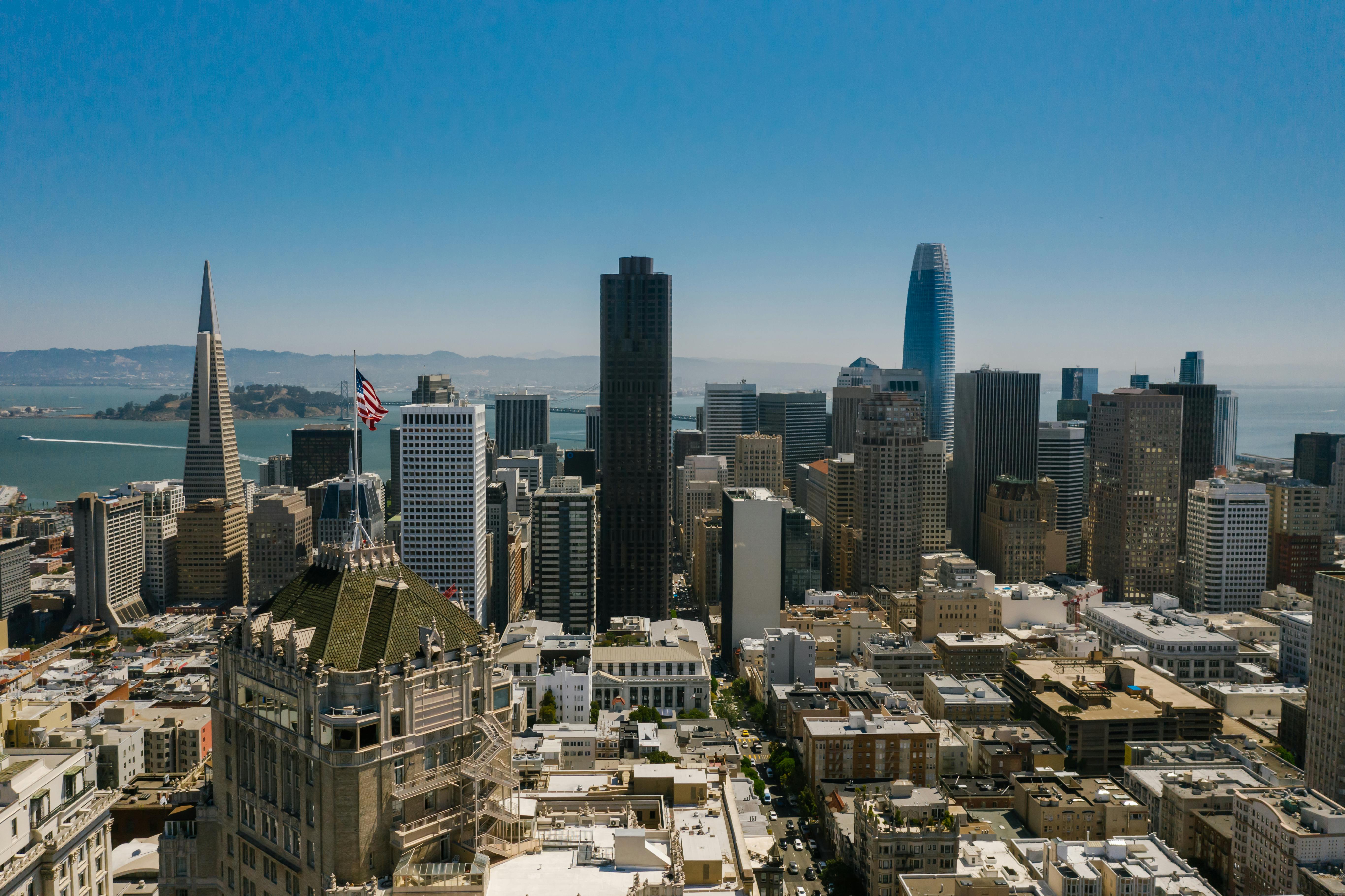 San Francisco, CA city skyline wallpaper, 5464x3640