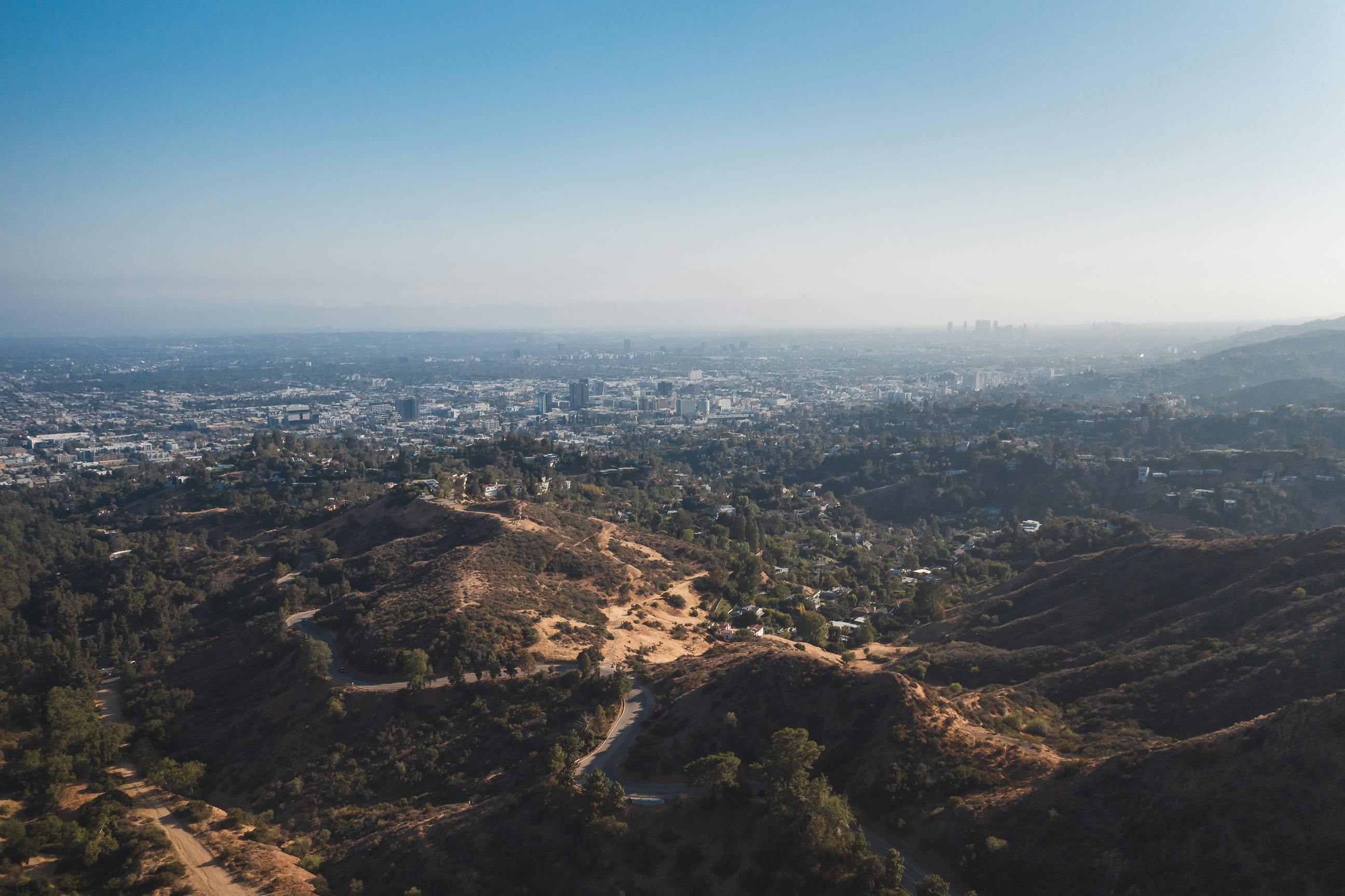 Los Angeles, CA city skyline wallpaper, 2592x1727